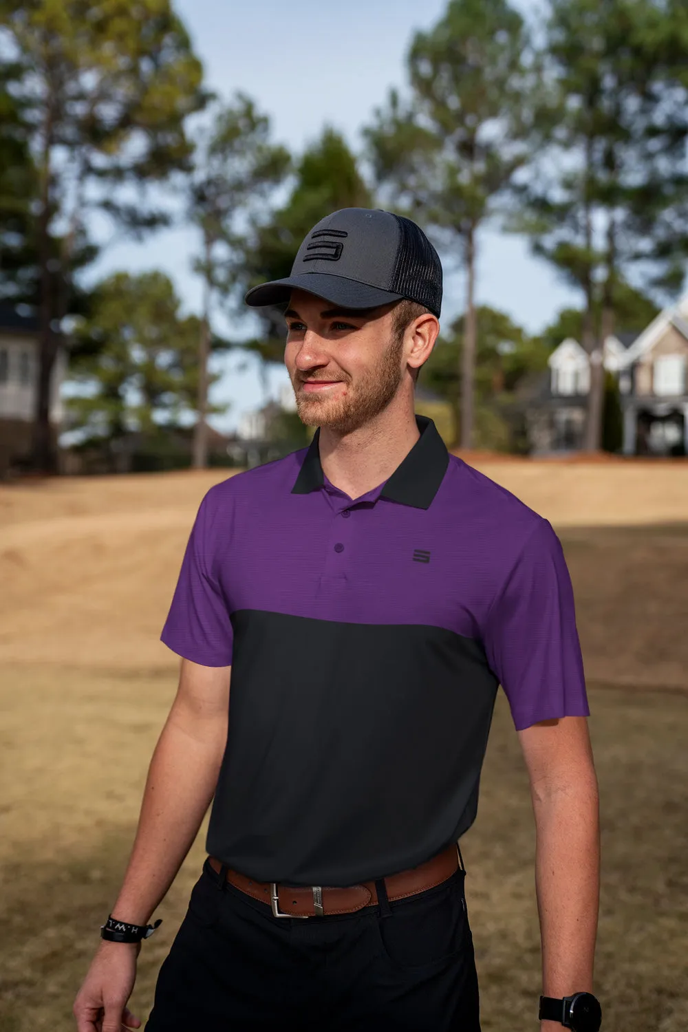 Men's Two-Tone Heathered Dry-Fit Golf Polos - Additional Colors