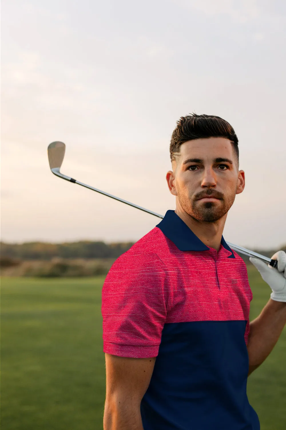 Men's Two-Tone Heathered Dry-Fit Golf Polos - Additional Colors