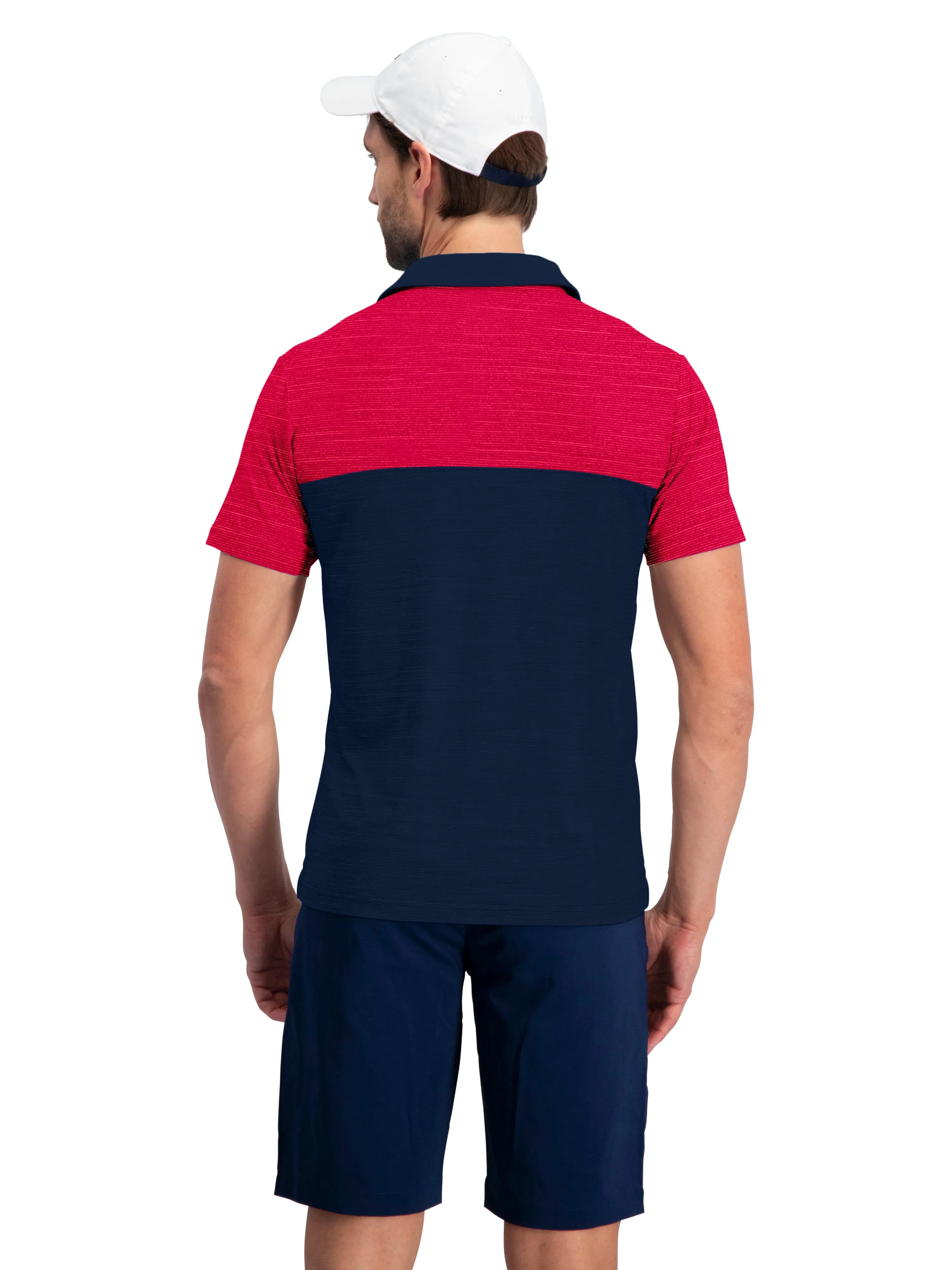 Men's Two-Tone Heathered Dry-Fit Golf Polos - Additional Colors