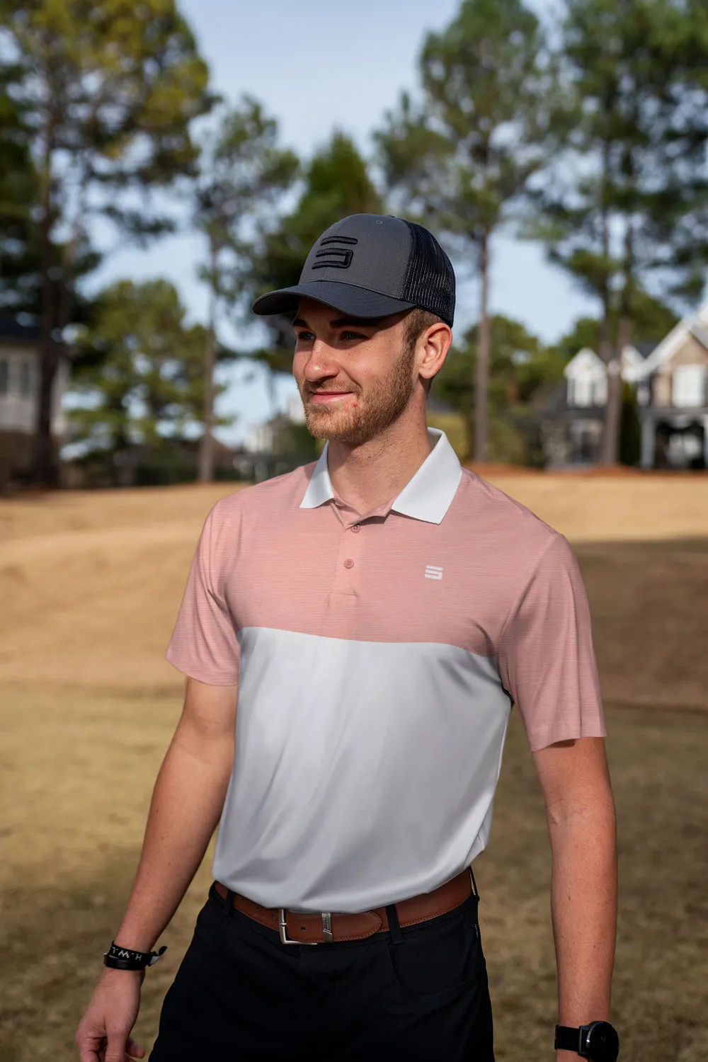Men's Two-Tone Heathered Dry-Fit Golf Polos - Additional Colors