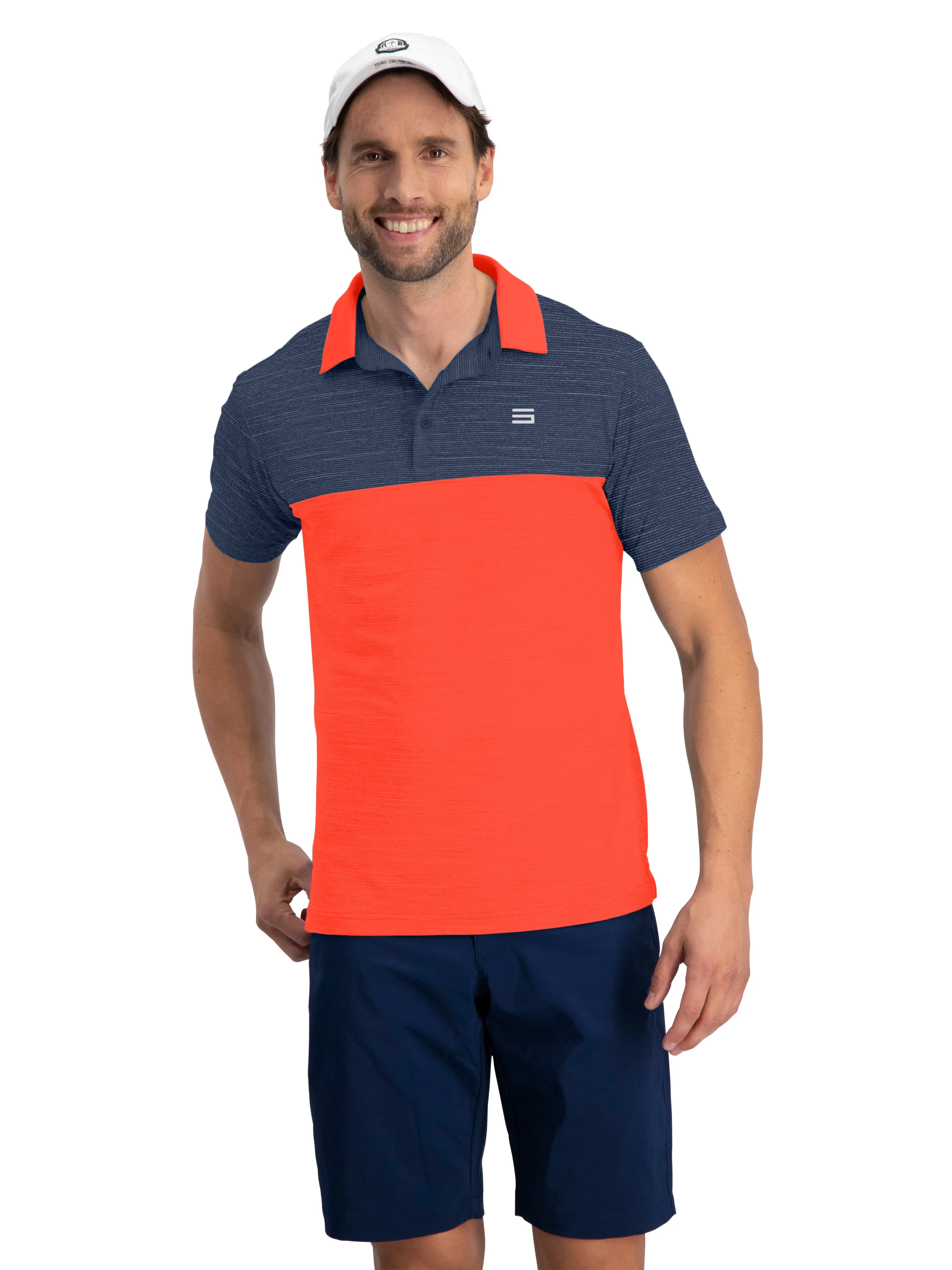 Men's Two-Tone Heathered Dry-Fit Golf Polos - Additional Colors
