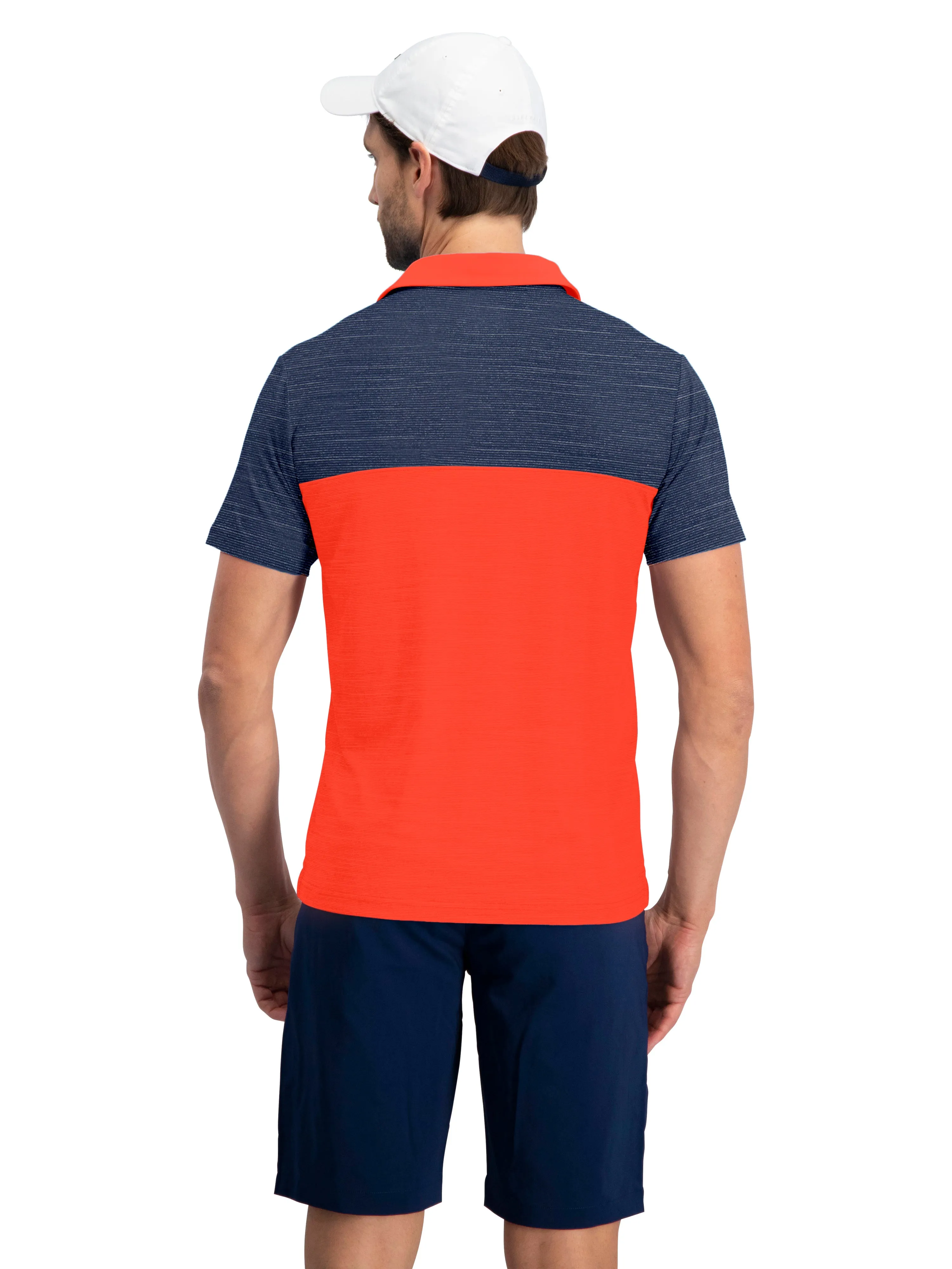 Men's Two-Tone Heathered Dry-Fit Golf Polos - Additional Colors
