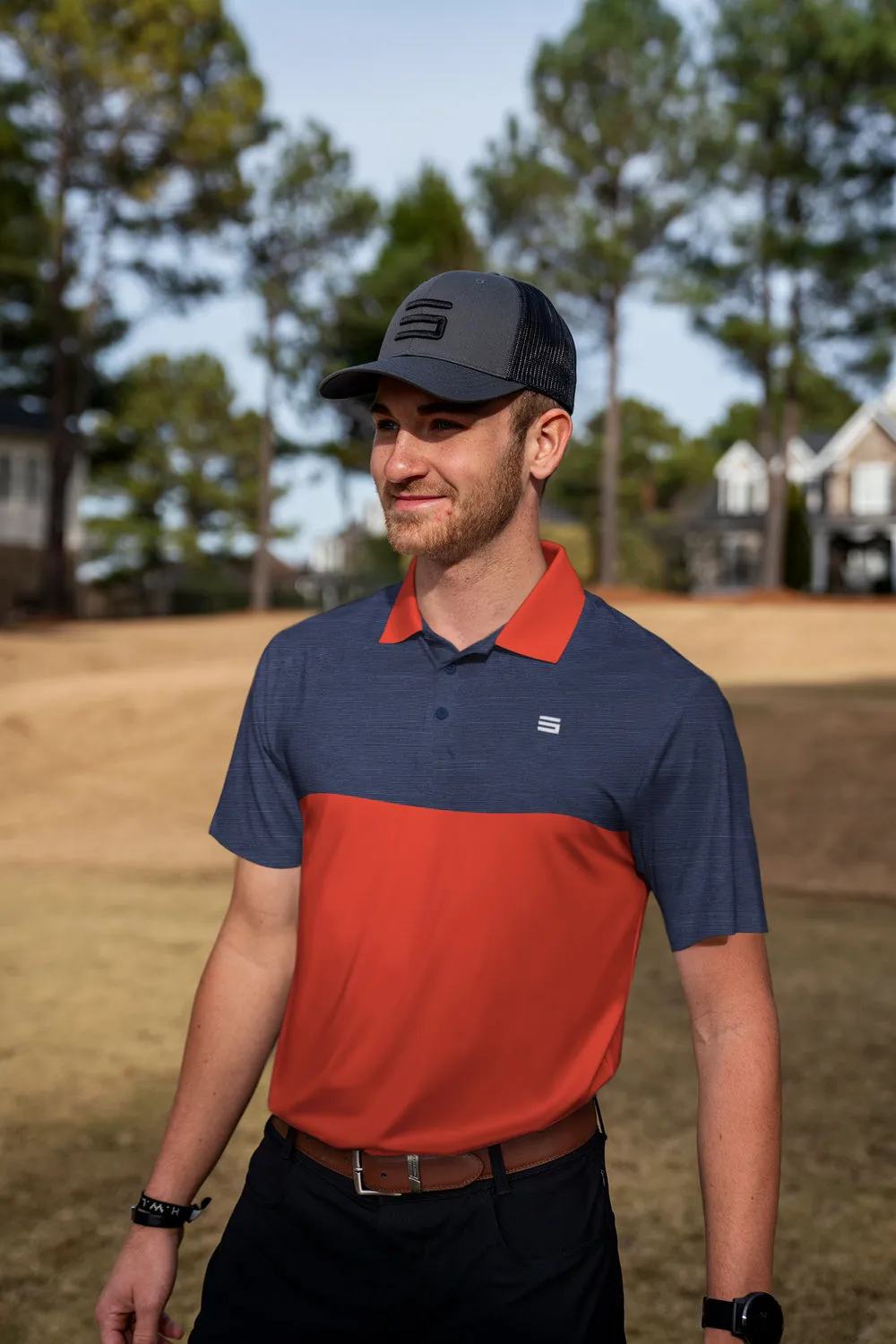 Men's Two-Tone Heathered Dry-Fit Golf Polos - Additional Colors
