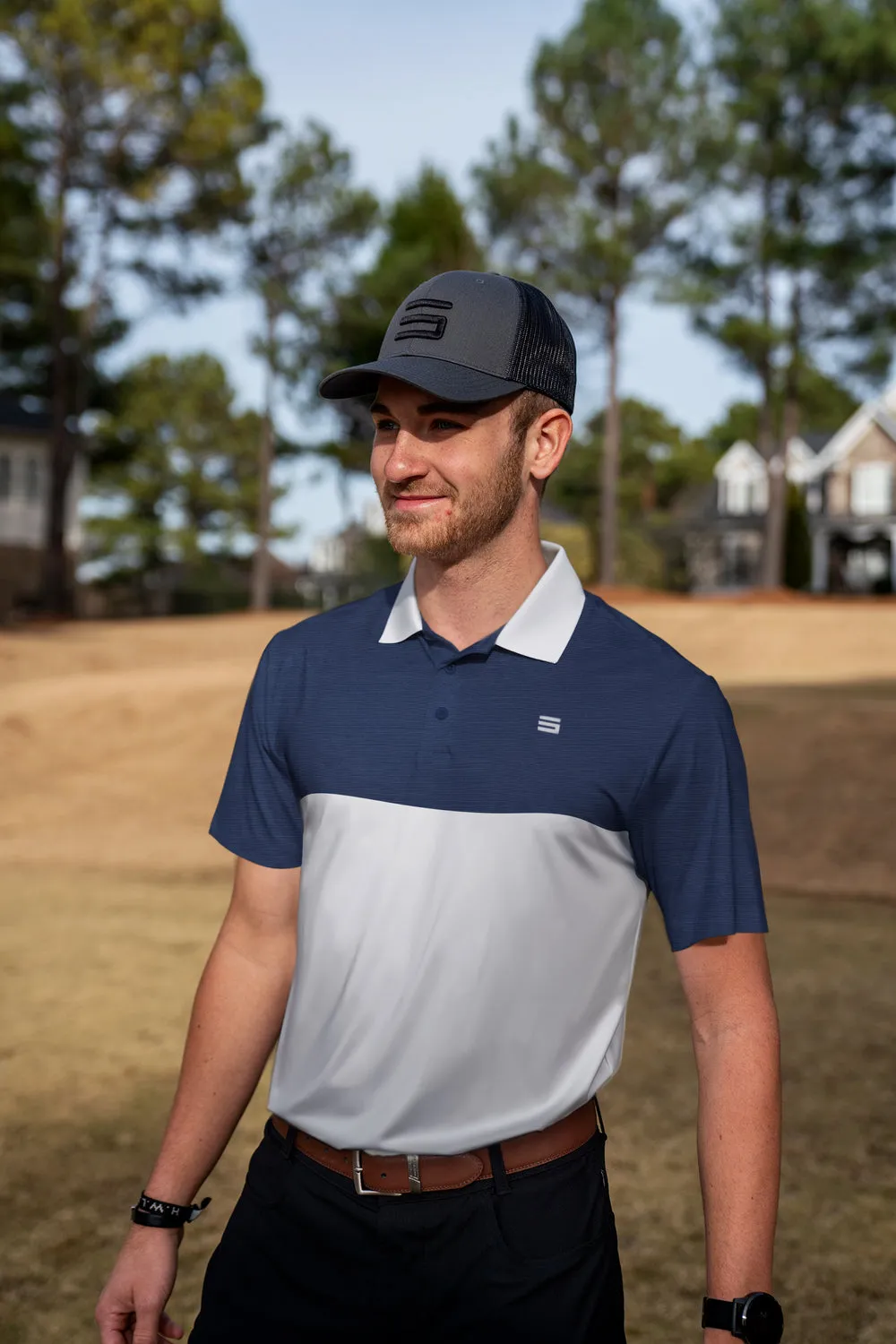 Men's Two-Tone Heathered Dry-Fit Golf Polos - Additional Colors