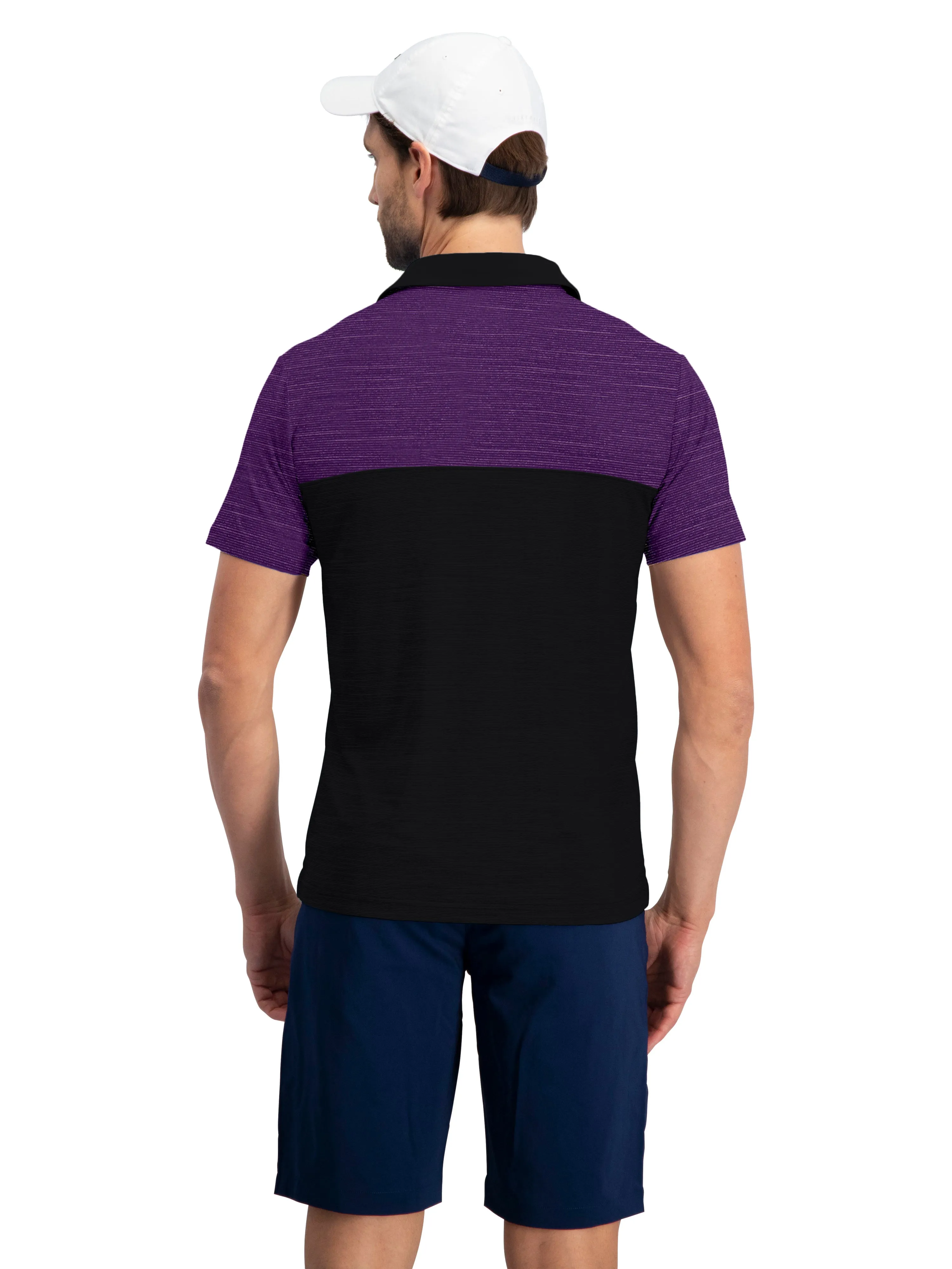 Men's Two-Tone Heathered Dry-Fit Golf Polos - Additional Colors