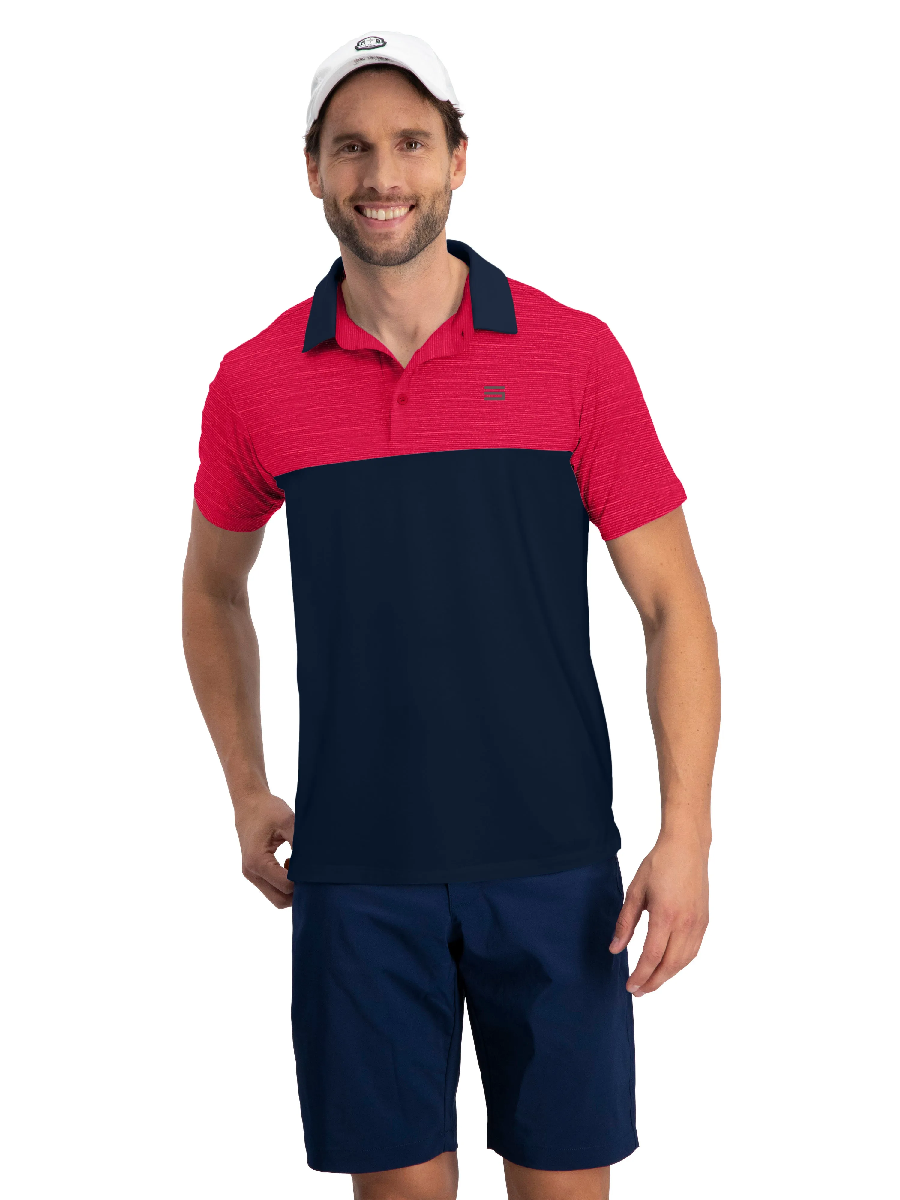 Men's Two-Tone Heathered Dry-Fit Golf Polos - Additional Colors