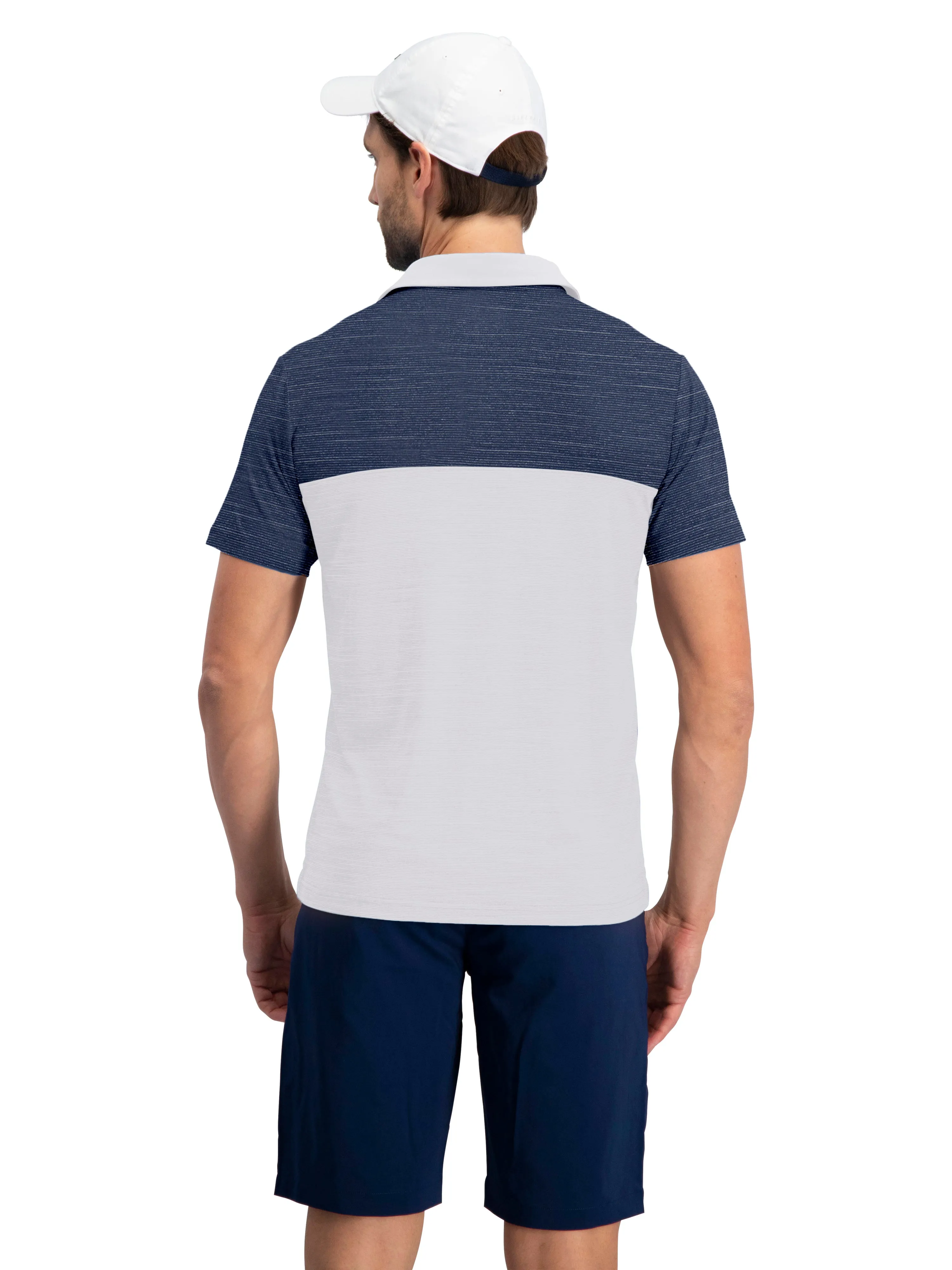 Men's Two-Tone Heathered Dry-Fit Golf Polos - Additional Colors