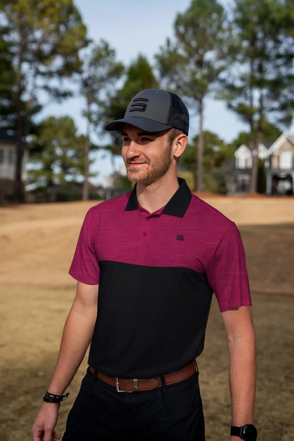 Men's Two-Tone Heathered Dry-Fit Golf Polos - Additional Colors