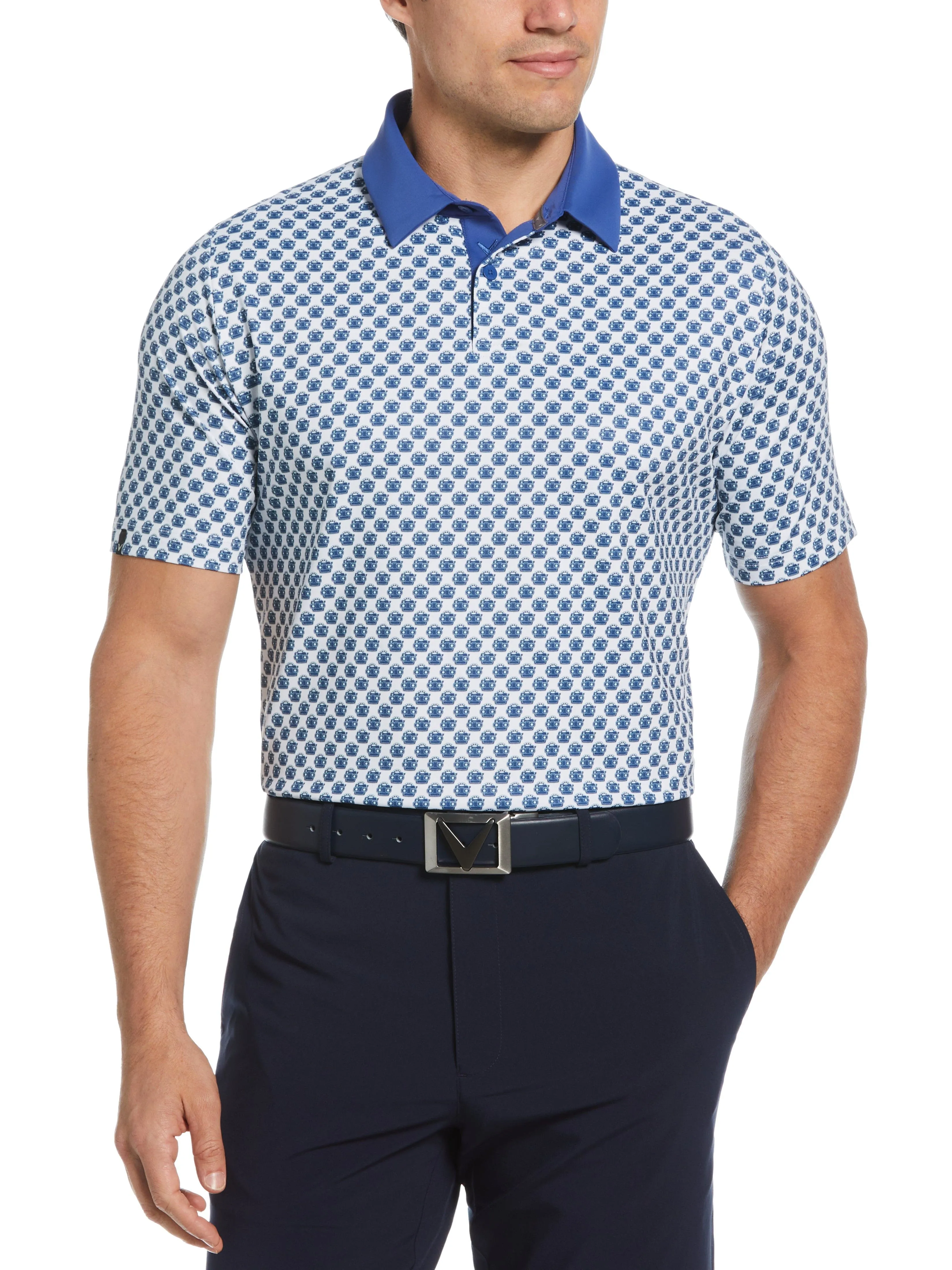 Men's View Master Print Golf Polo