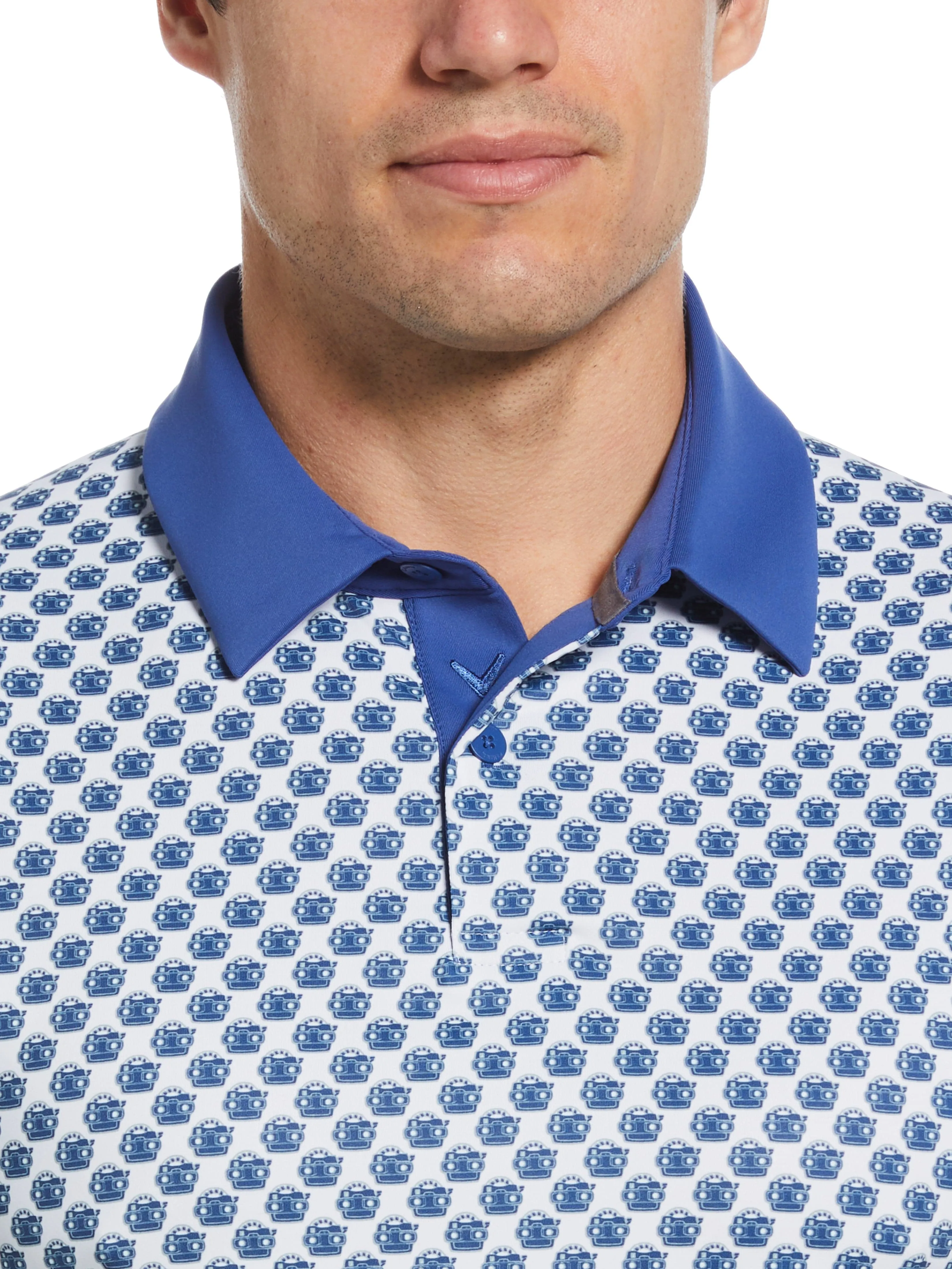 Men's View Master Print Golf Polo
