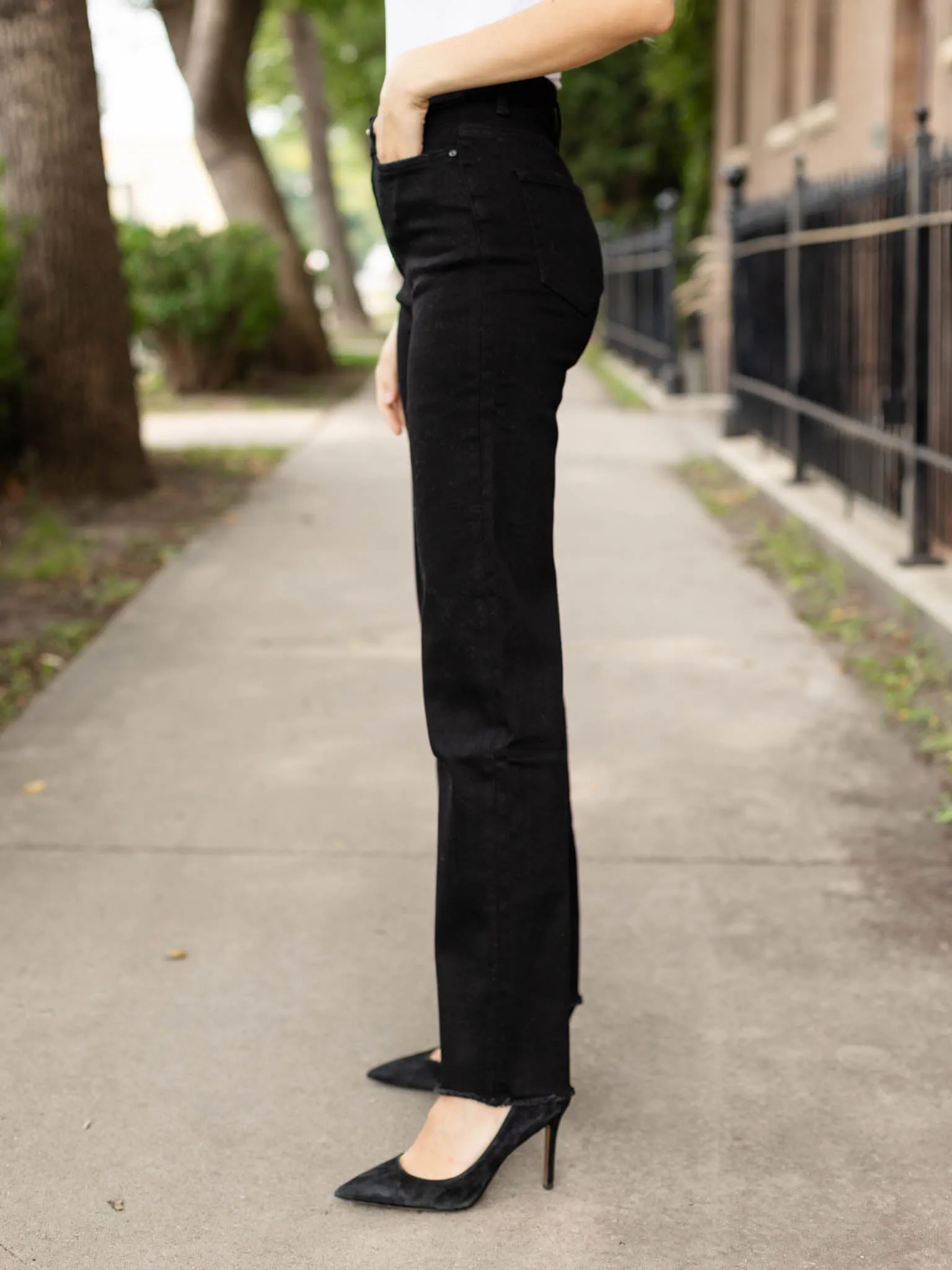 MICA Black Cat High Rise Slim Wide