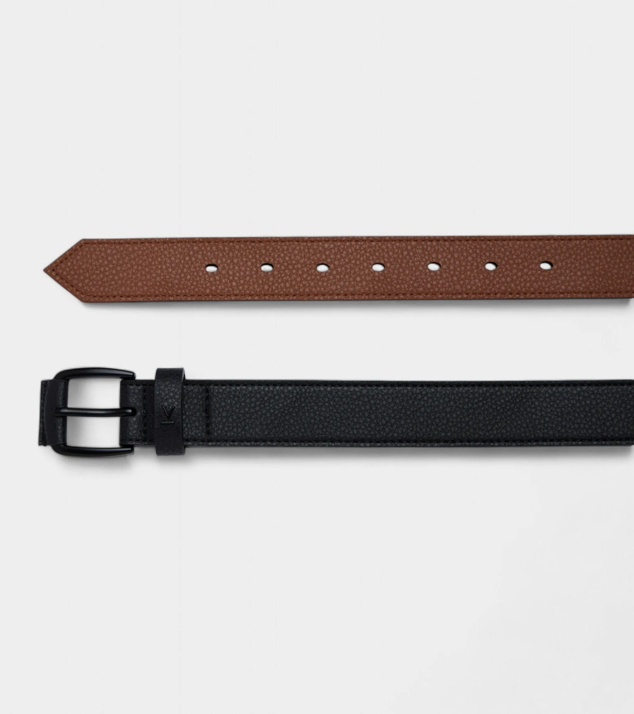 Milo Unisex Vegan Bio-Based Bamboo Contrast Belt | Black