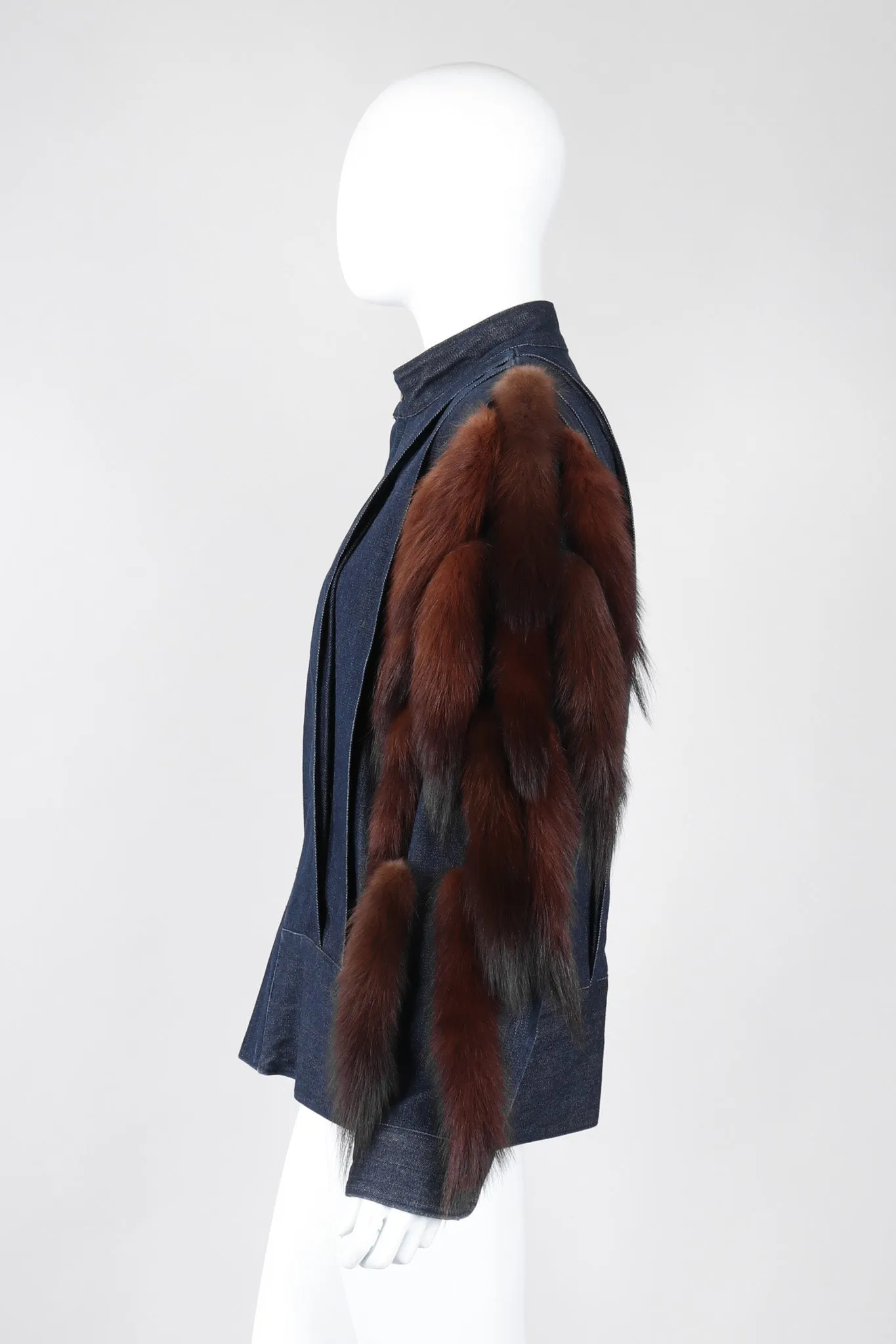 Mink Denim Bomber