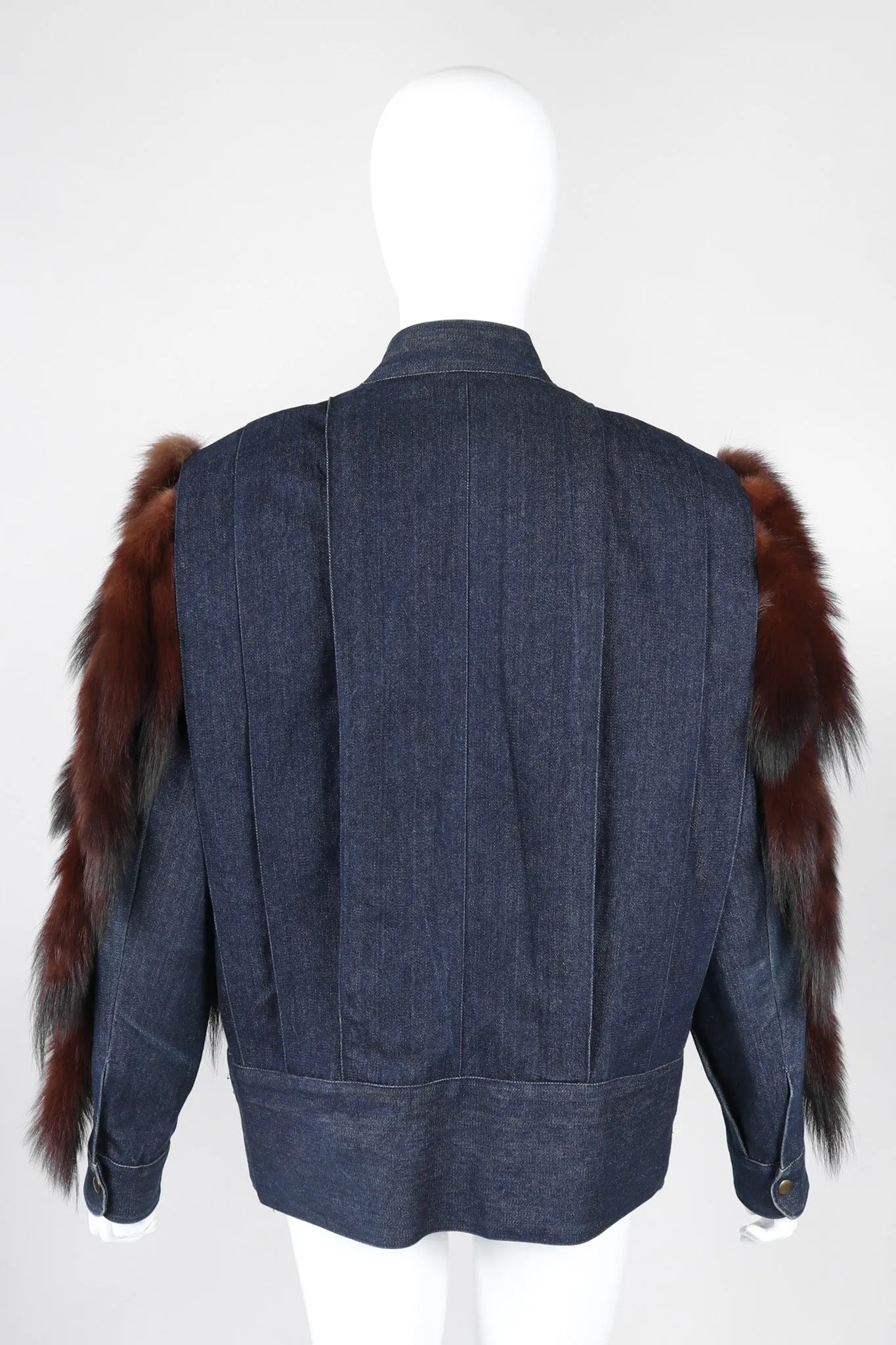 Mink Denim Bomber