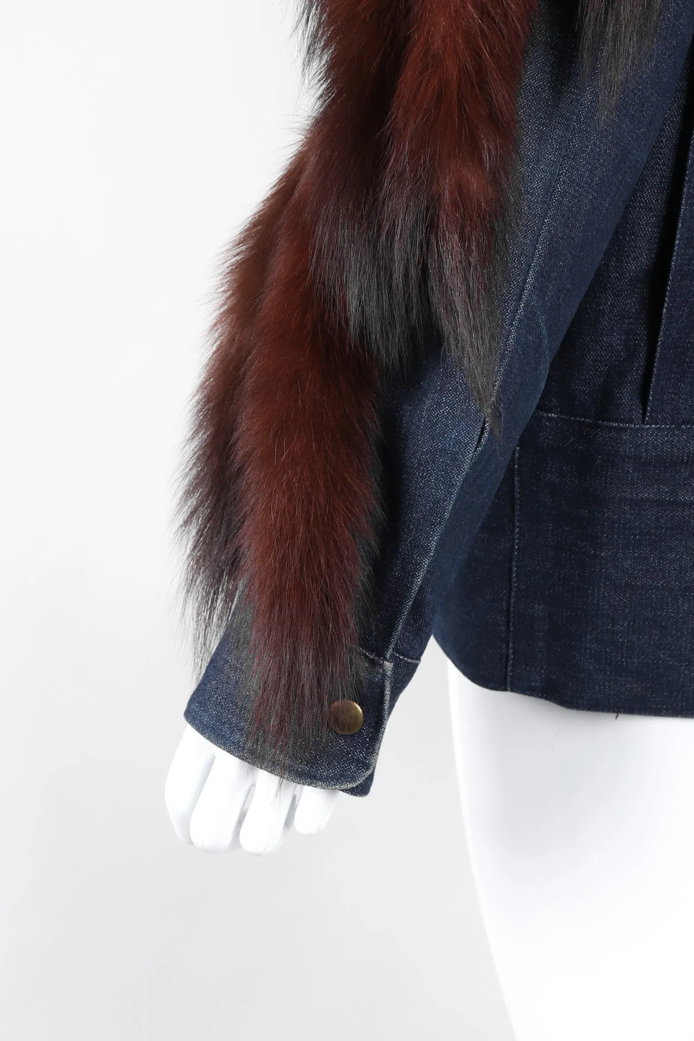 Mink Denim Bomber