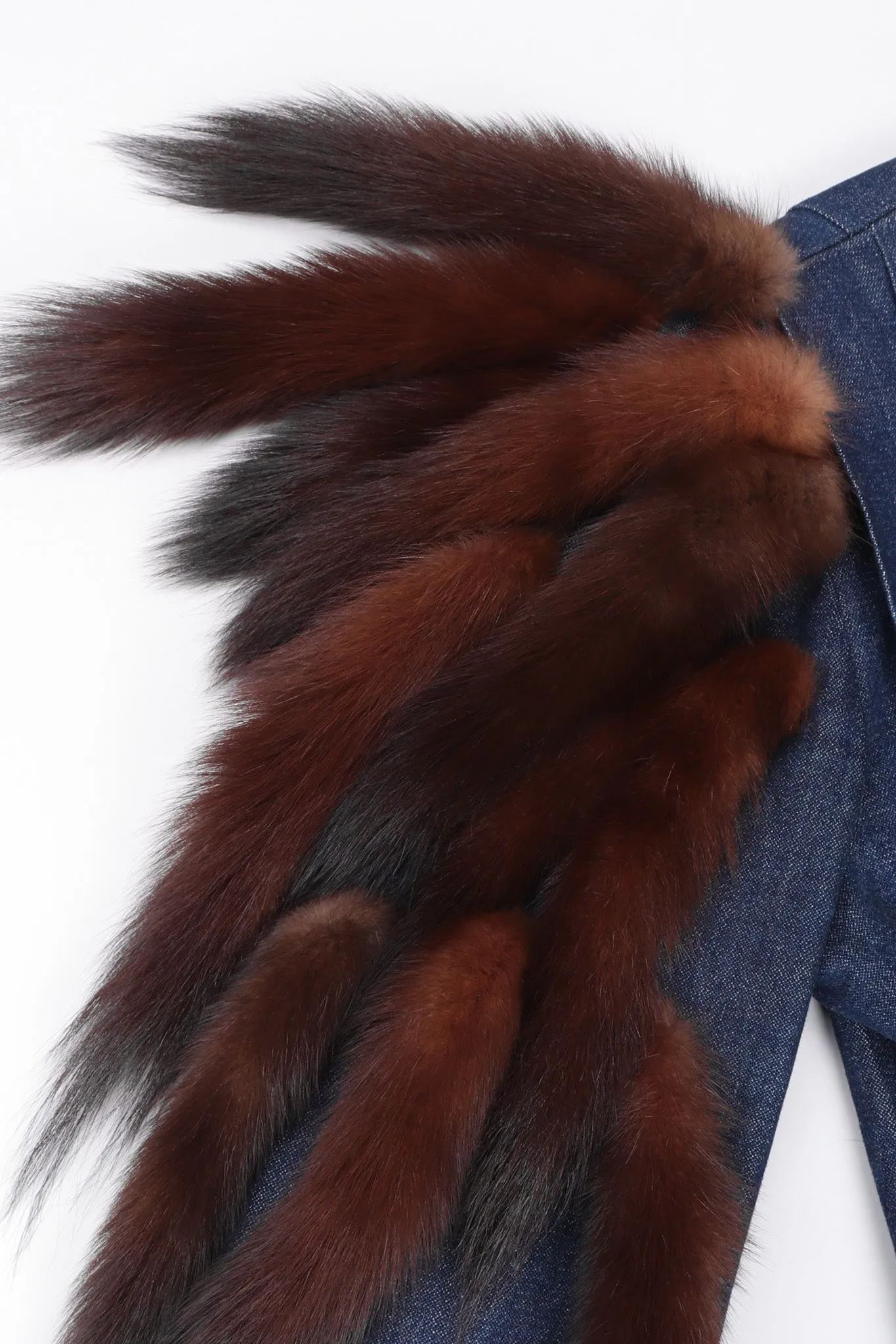 Mink Denim Bomber