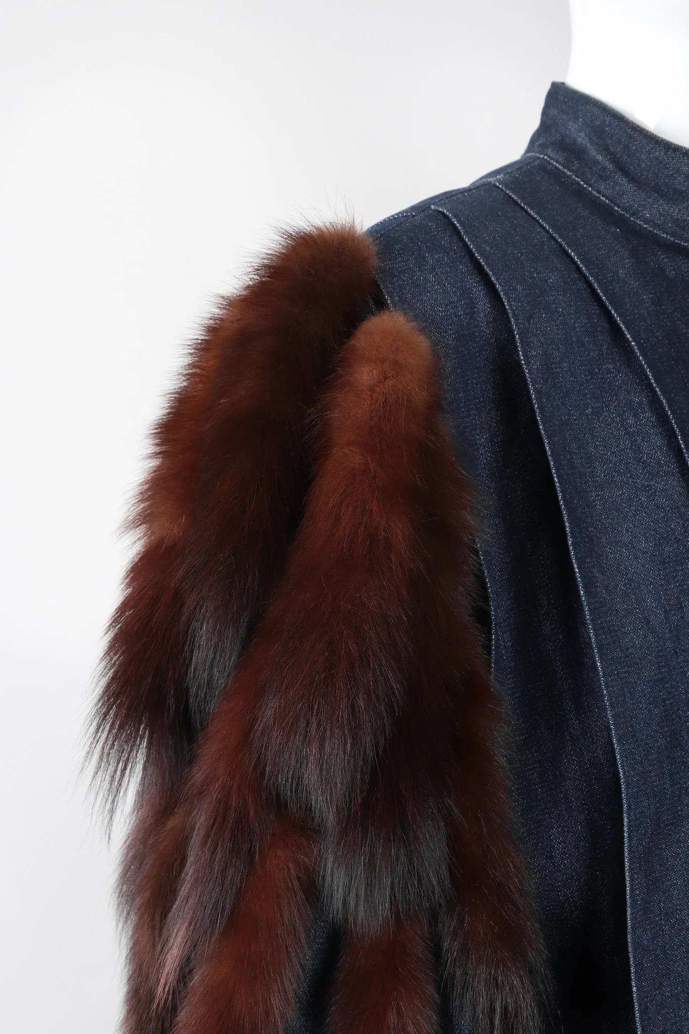 Mink Denim Bomber