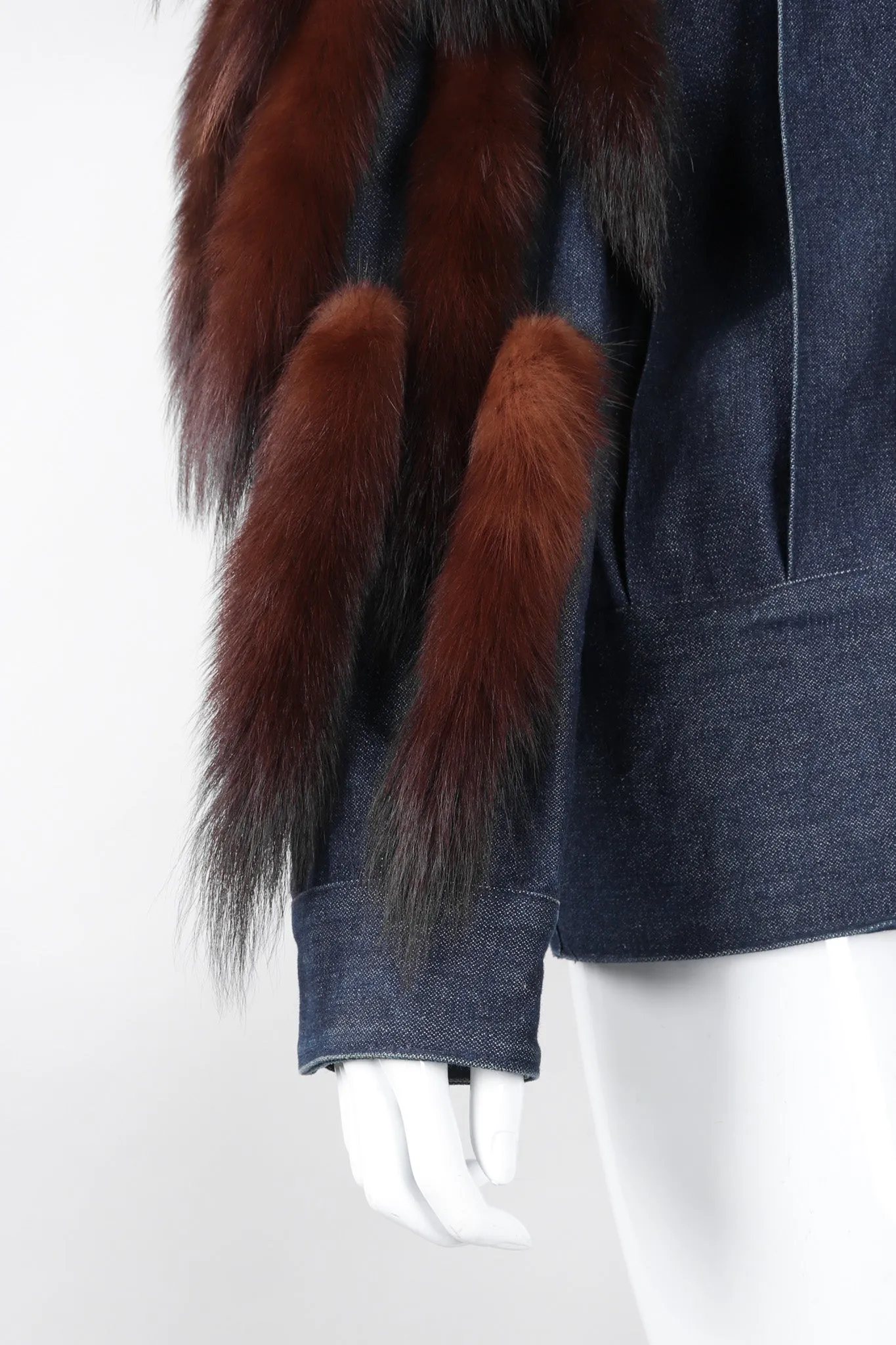 Mink Denim Bomber