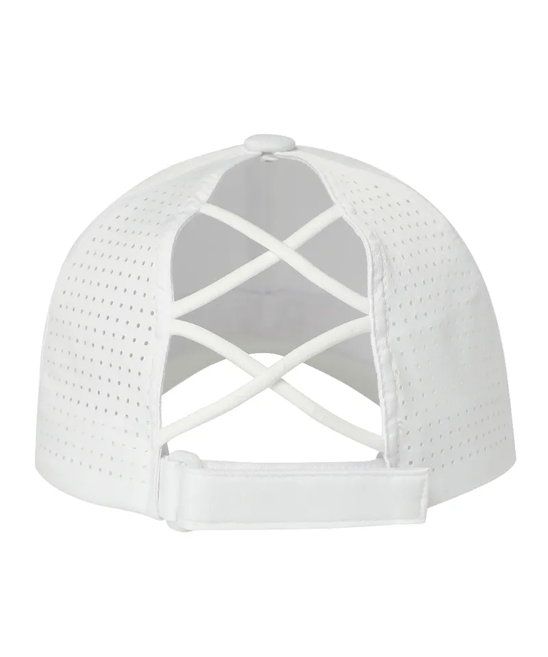 Monday Flow String Ponytail Cap - White