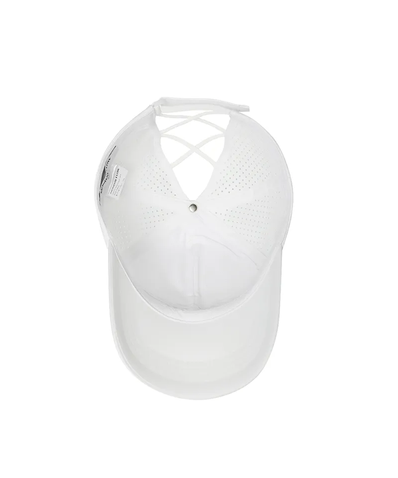 Monday Flow String Ponytail Cap - White