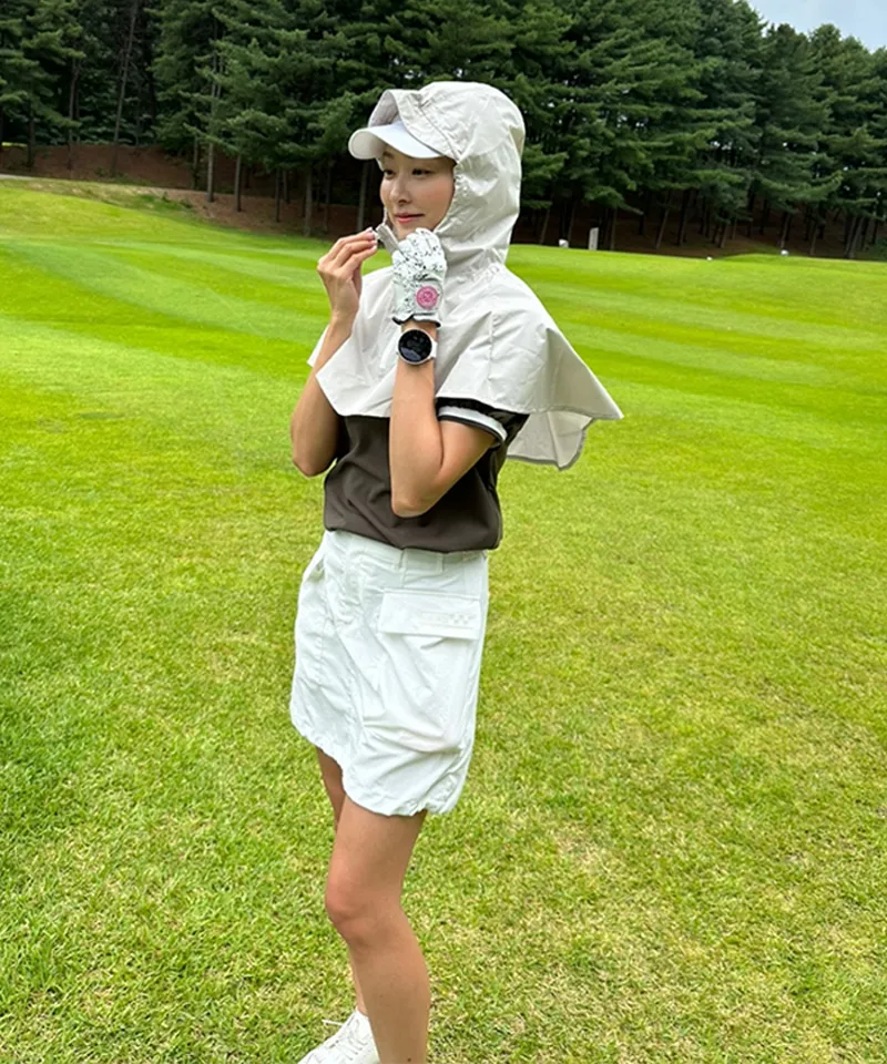 Monday Flow Women's Rain Poncho - Light Beige