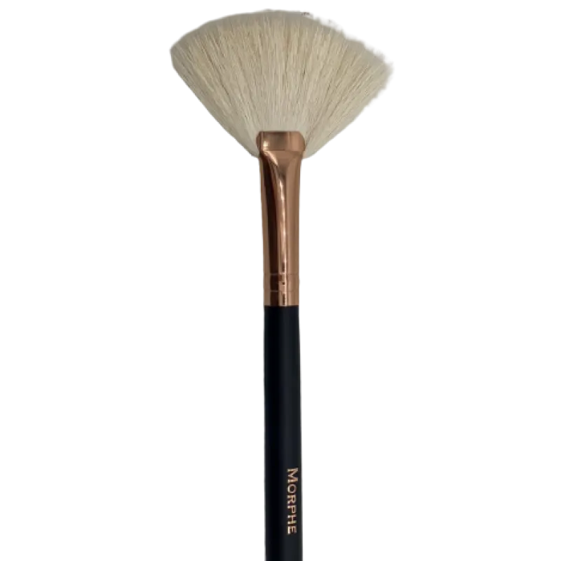 Morphe Makeup Brushes Collection Rose Gold - R12 Deluxe Highlight Fan
