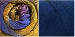 NAVY   SPLENDOR - Embossed Phoenix Scarf KIT