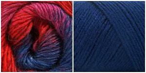 NAVY   VIOLET FIELDS - Embossed Phoenix Scarf KIT