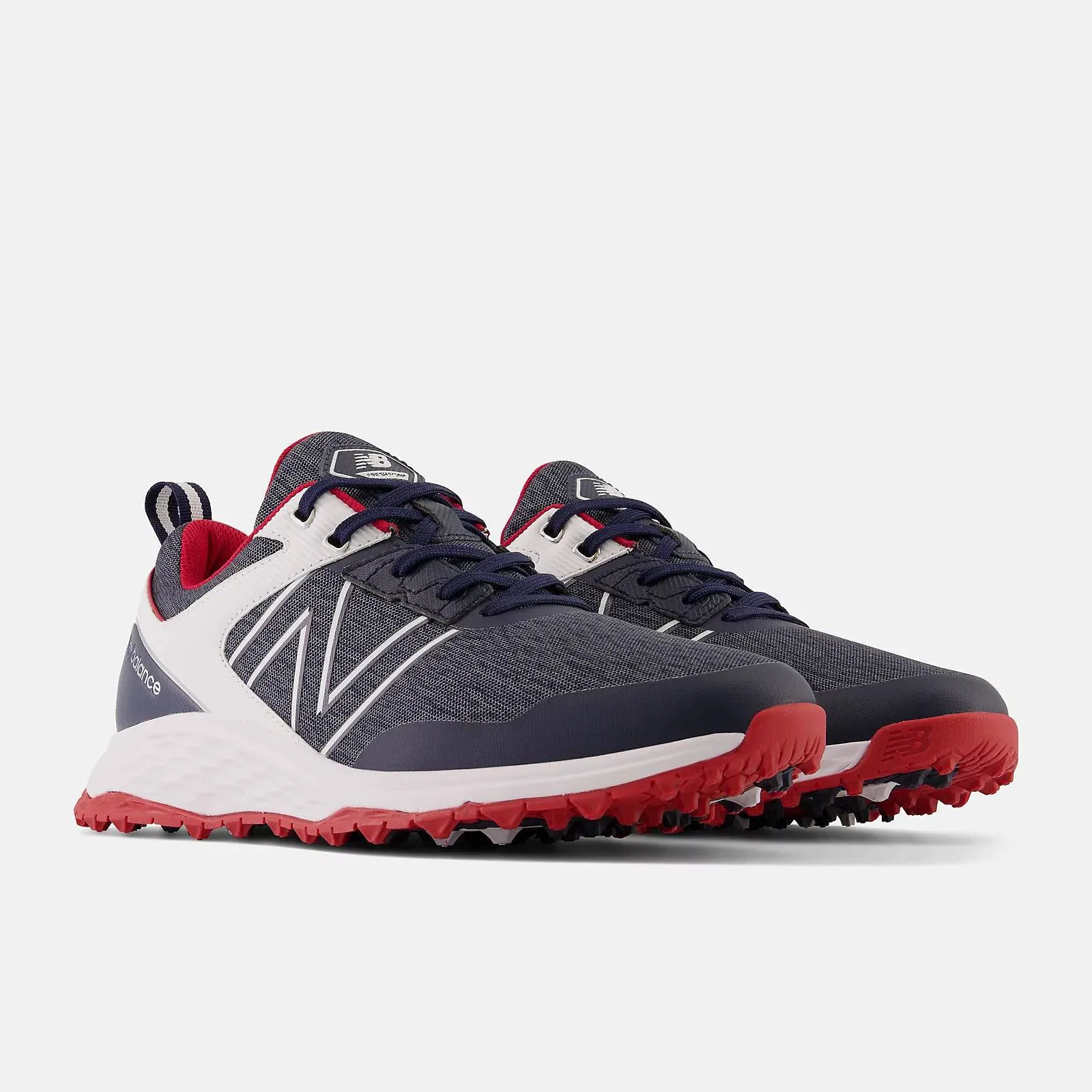 New Balance Mens   Fresh Foam Contend Golf Shoe  - NAVY RED