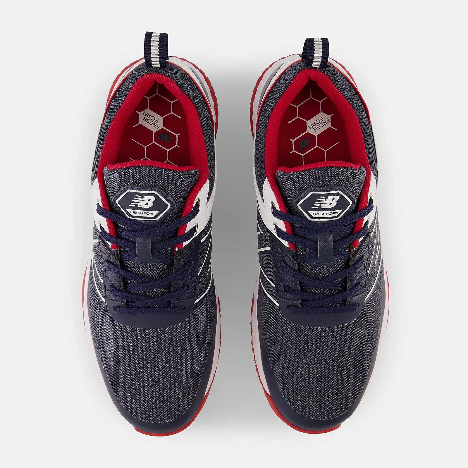 New Balance Mens   Fresh Foam Contend Golf Shoe  - NAVY RED
