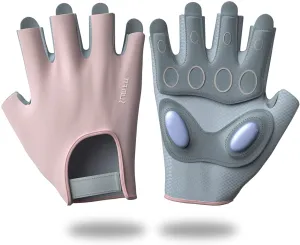 New Jaffick Workout Gloves for Women Fingerless Cycling Gloves Women's Gym Weight Lifting Gloves for Crossfit Exercise Fitness, Sz L!