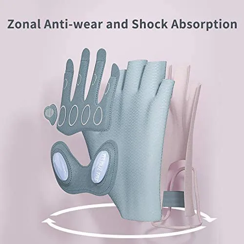 New Jaffick Workout Gloves for Women Fingerless Cycling Gloves Women's Gym Weight Lifting Gloves for Crossfit Exercise Fitness, Sz L!