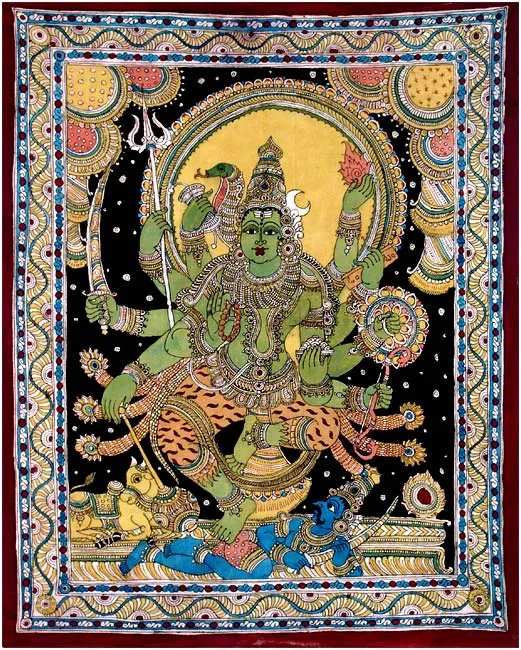 Nritya Murti Shiva - Kalamkari Painting