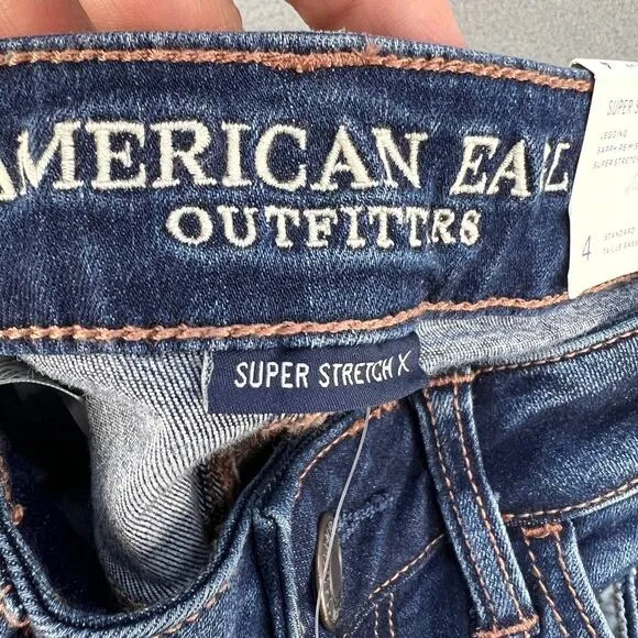 NWT American Eagle Super Stretch X Jeggings Size 4 Regular Low Rise