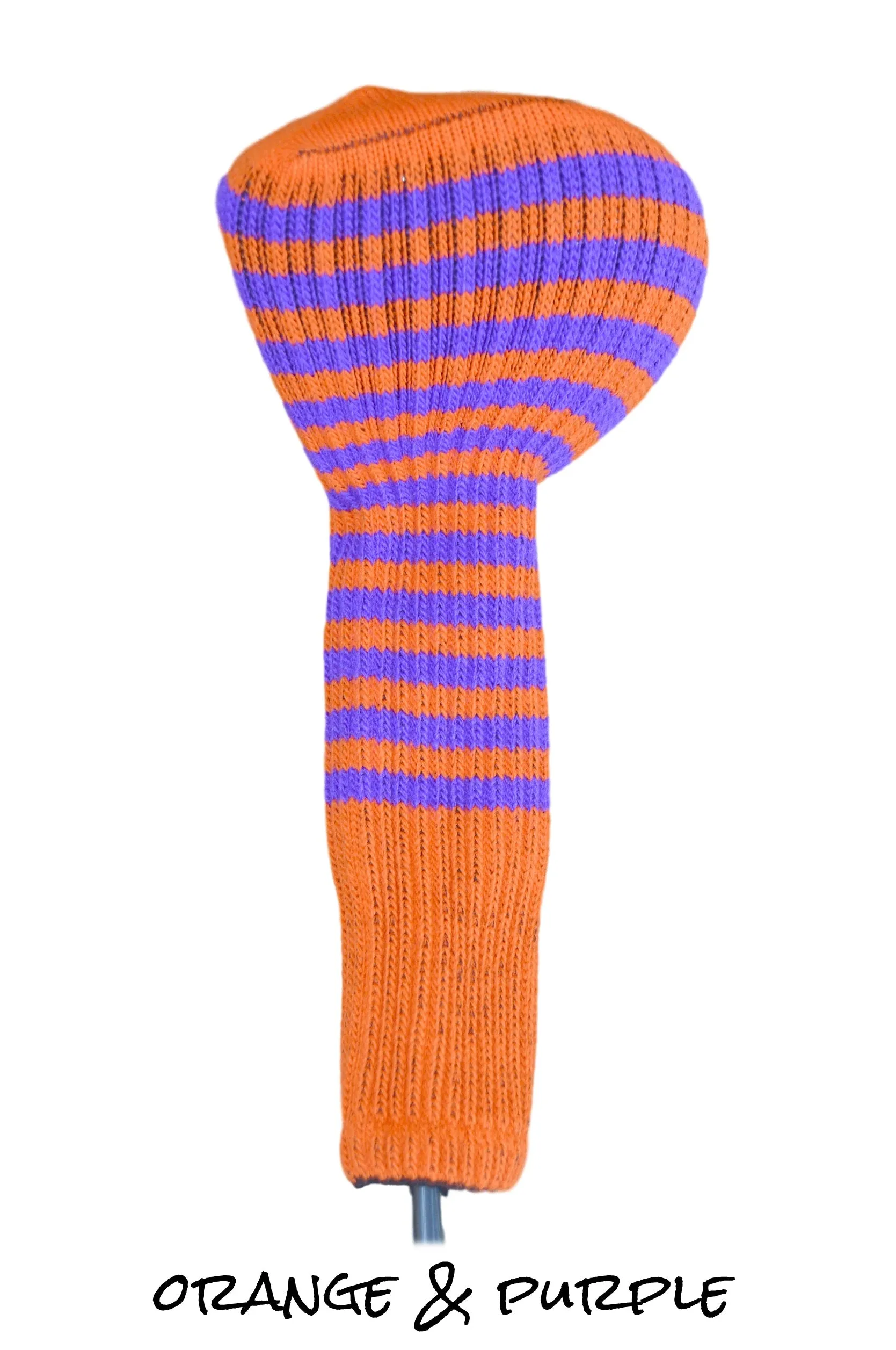 Orange and Purple Club Sock Golf Headcover