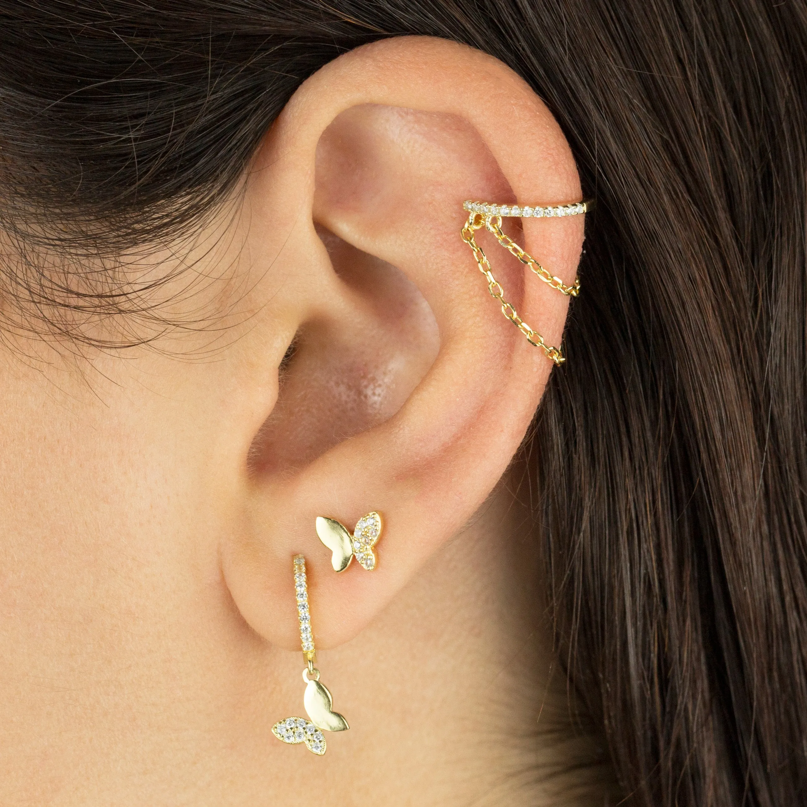 Pavé Chain Ear Cuff