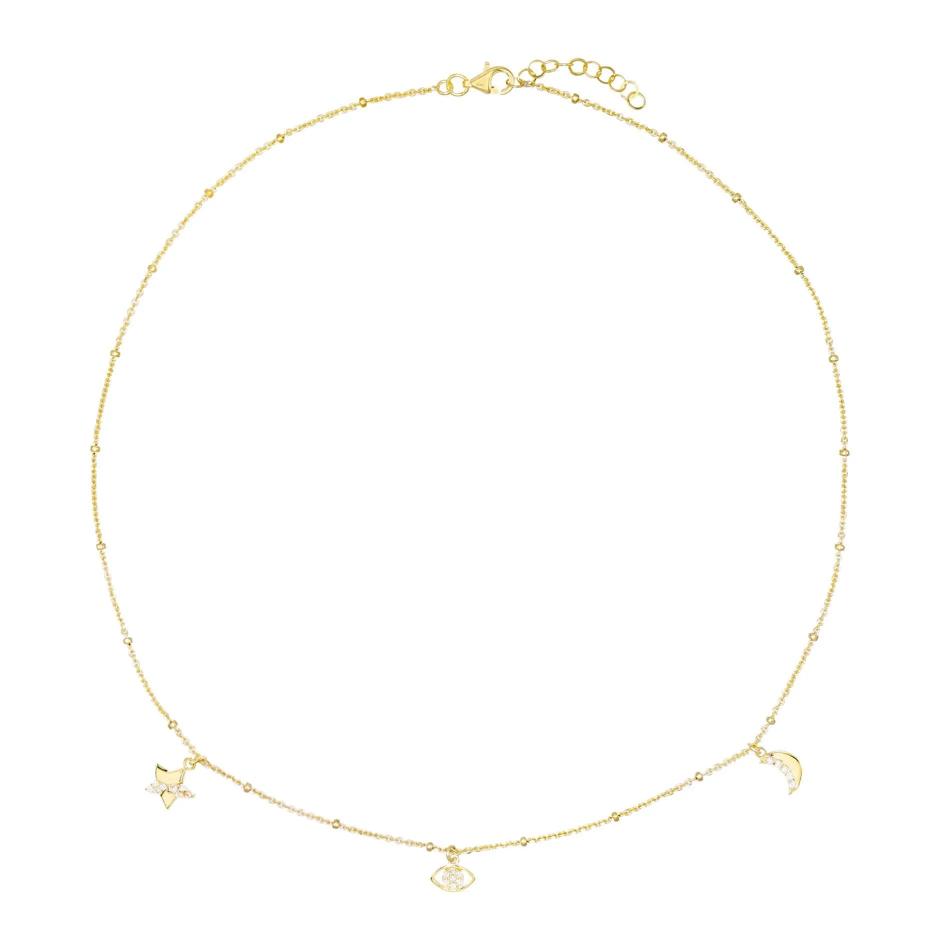 Pavé Charms Necklace
