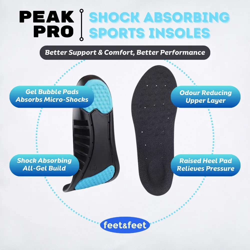 PeakPro Shock Absorbing Sports Insoles