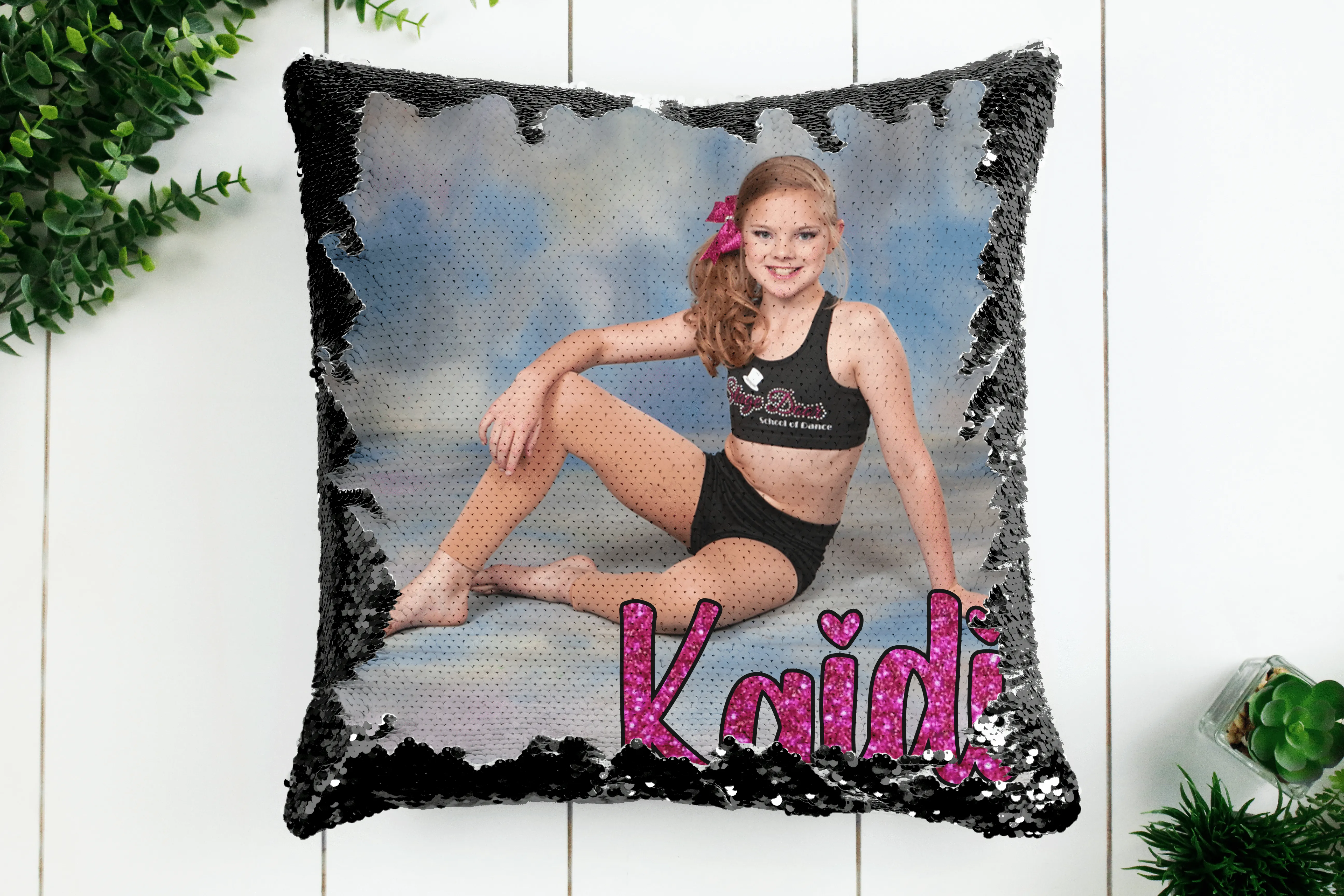 Personalized Flip Sequin Photo Pillow