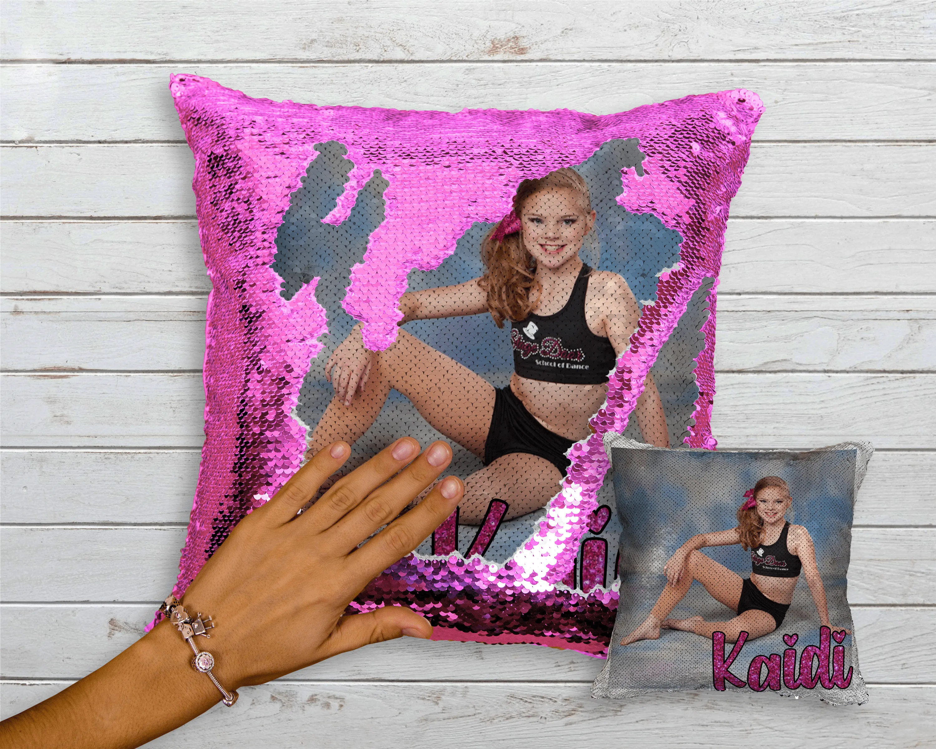 Personalized Flip Sequin Photo Pillow