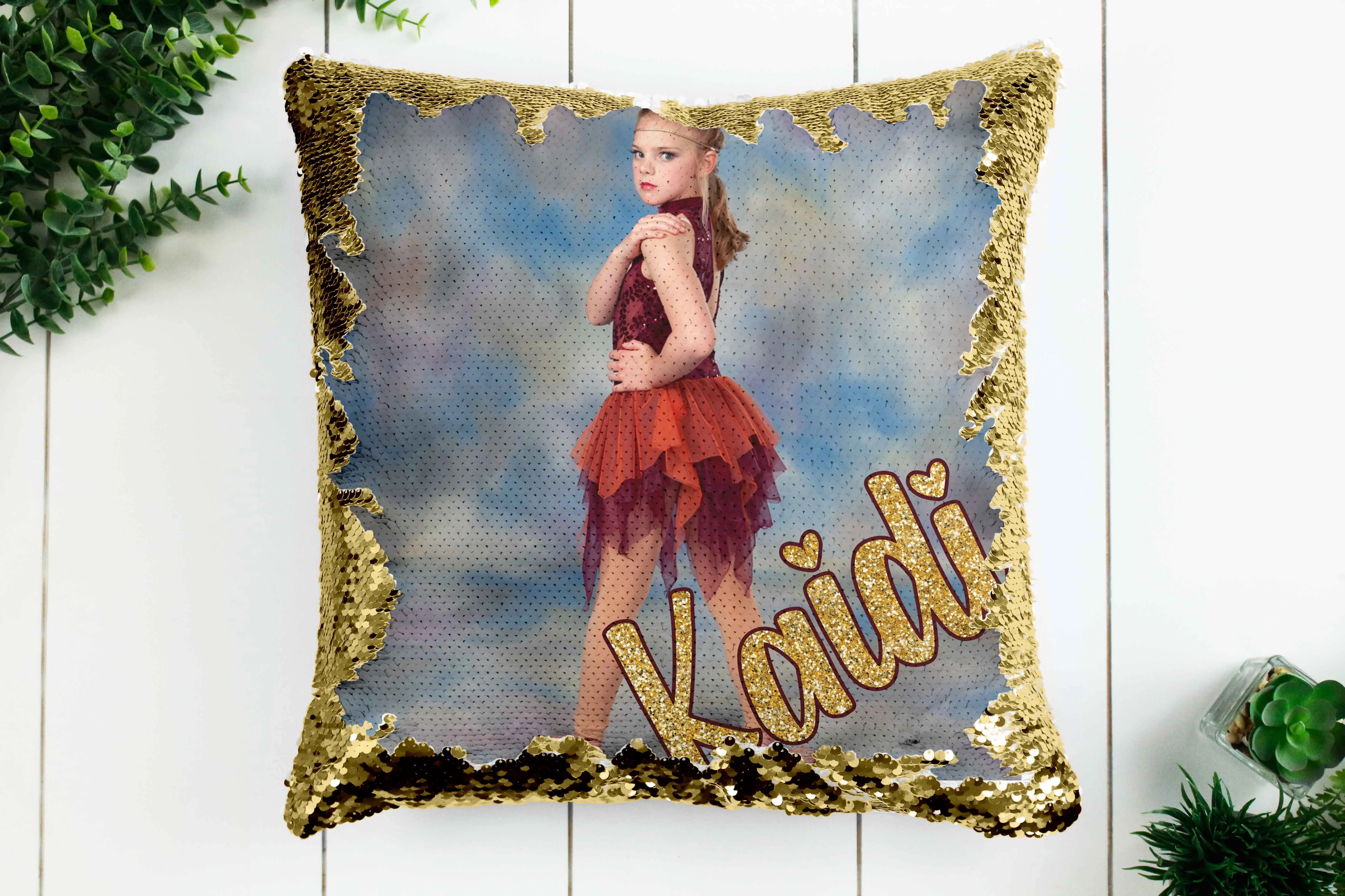 Personalized Flip Sequin Photo Pillow