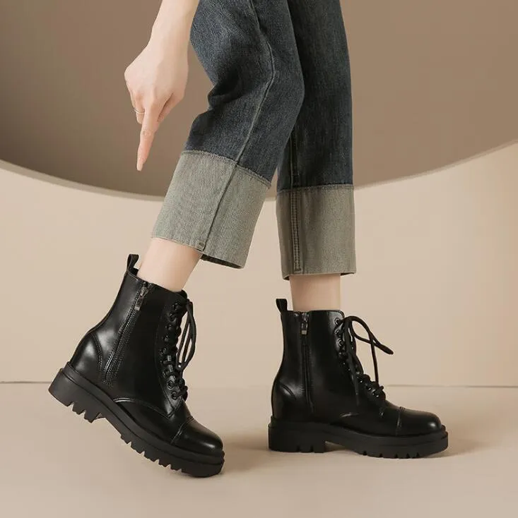 Petite Feet Lace Up Inner Heel Ankle Boots TS151