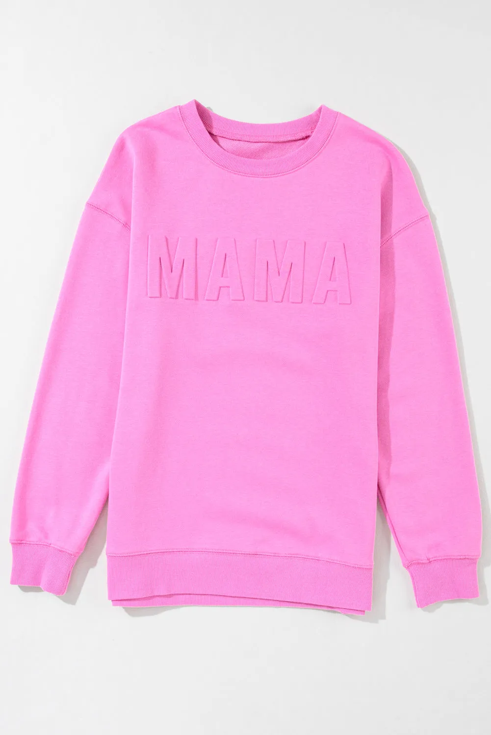Pink MAMA Embossed Sweatshirt
