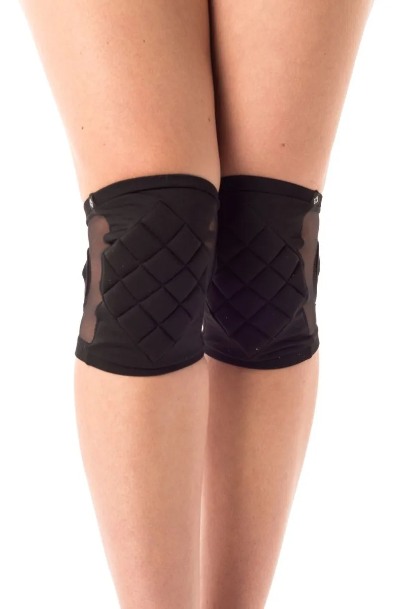 Poledancerka Mesh Kneepads - Black (with Pocket)