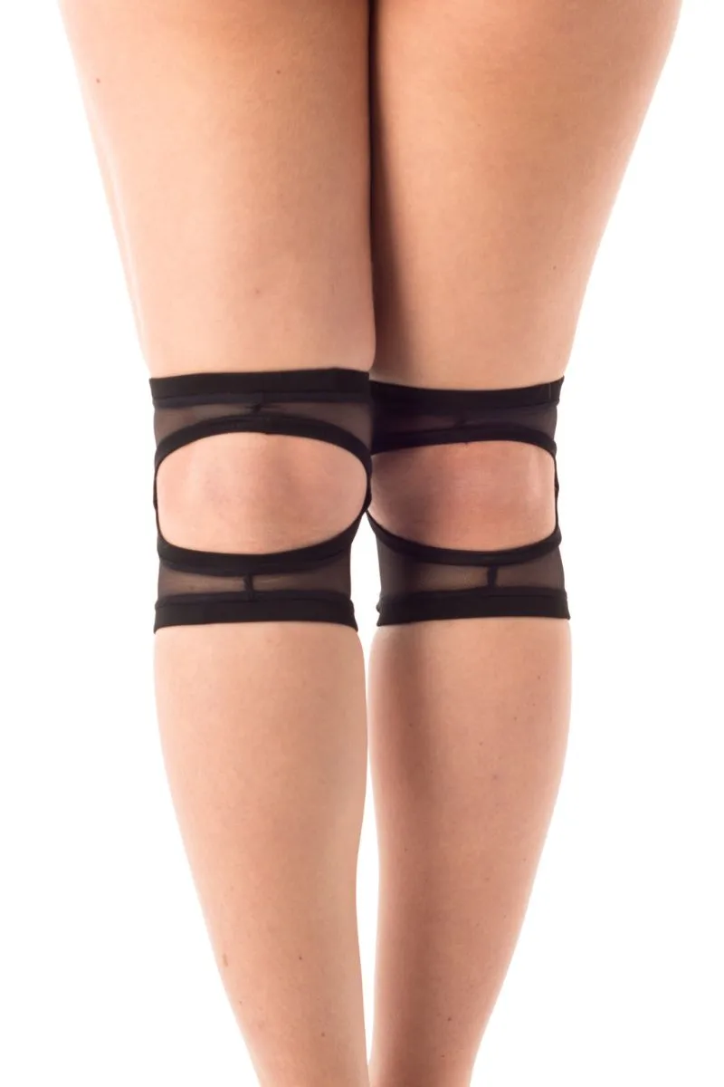 Poledancerka Mesh Kneepads - Black (with Pocket)
