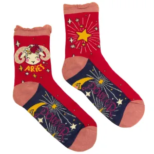Powder Aries Zodiac Ankle Socks
