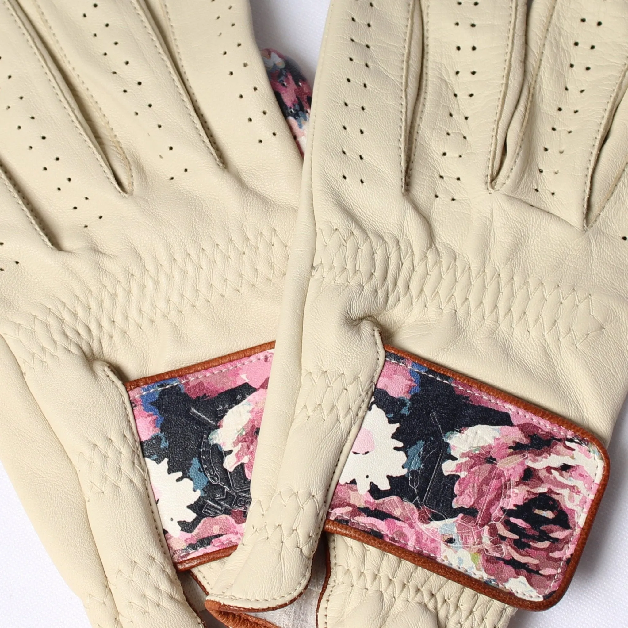 PRO Floral Cabretta Leather Golf Gloves (2 Pack)