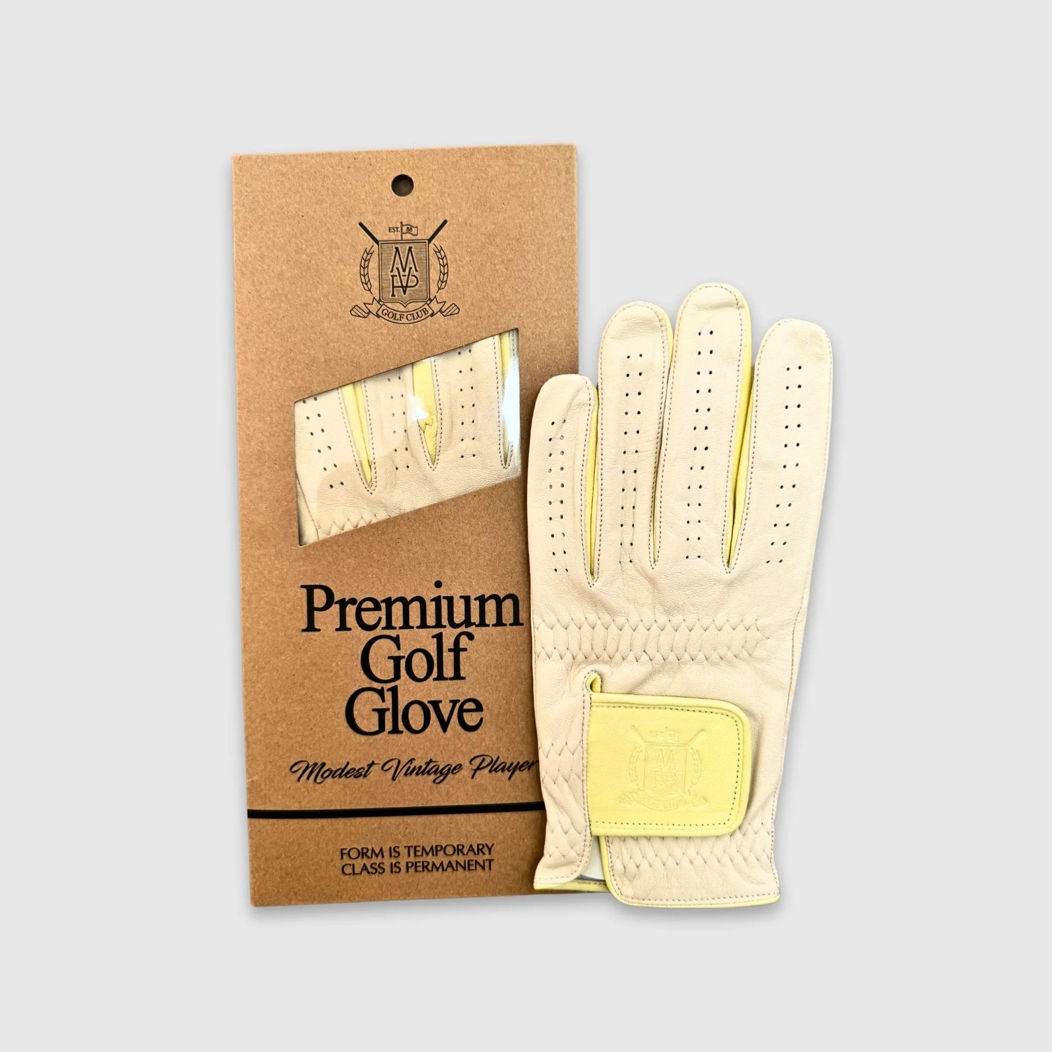 PRO Pastel Cabretta Leather Golf Gloves - Blue & Yellow (2 Pack)