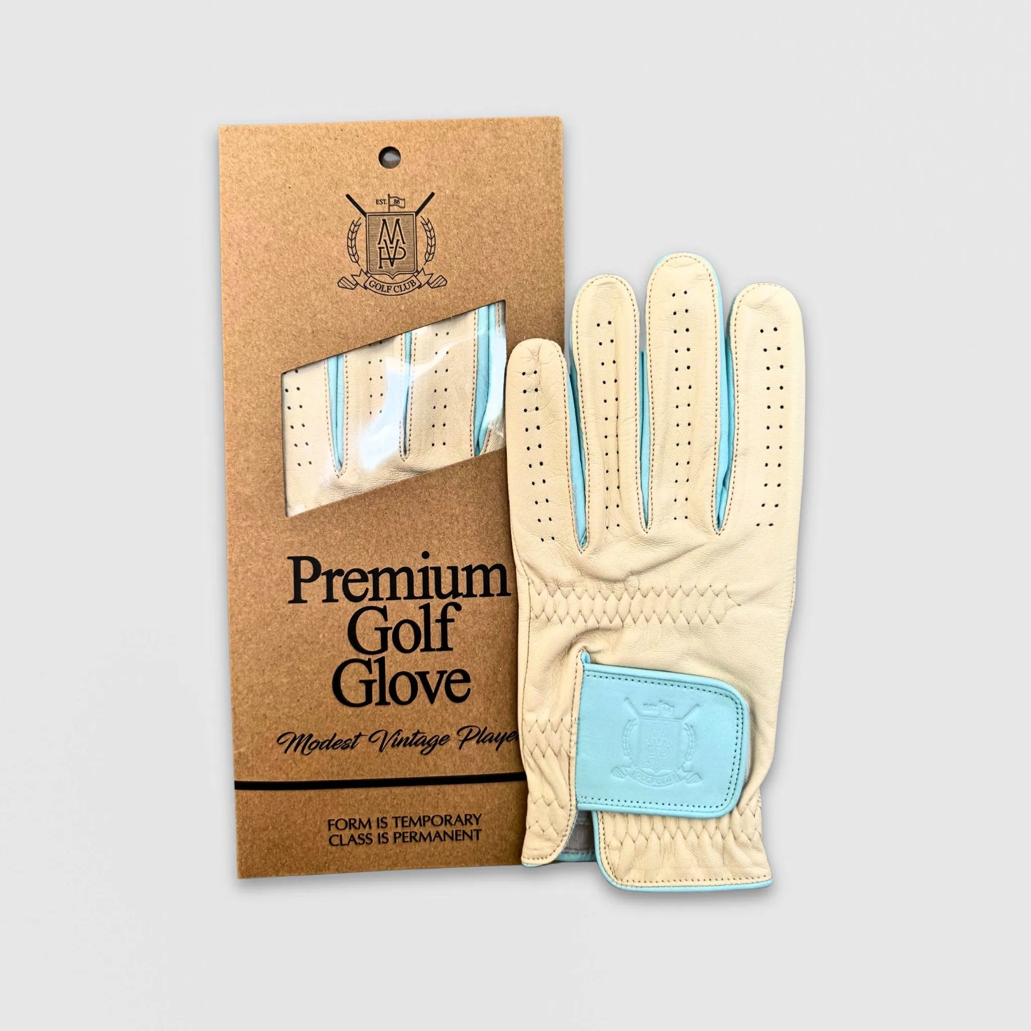 PRO Pastel Cabretta Leather Golf Gloves - Blue & Yellow (2 Pack)