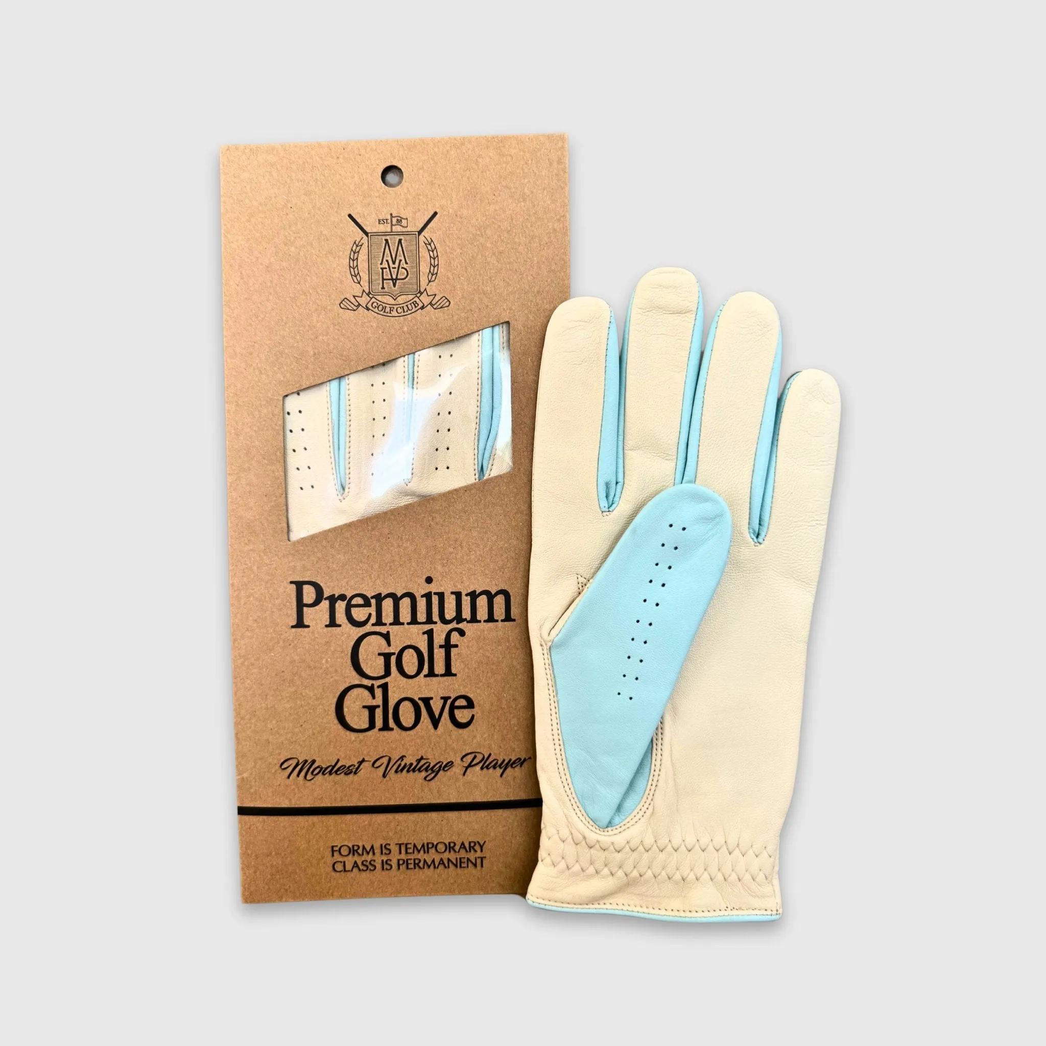 PRO Pastel Cabretta Leather Golf Gloves - Blue & Yellow (2 Pack)